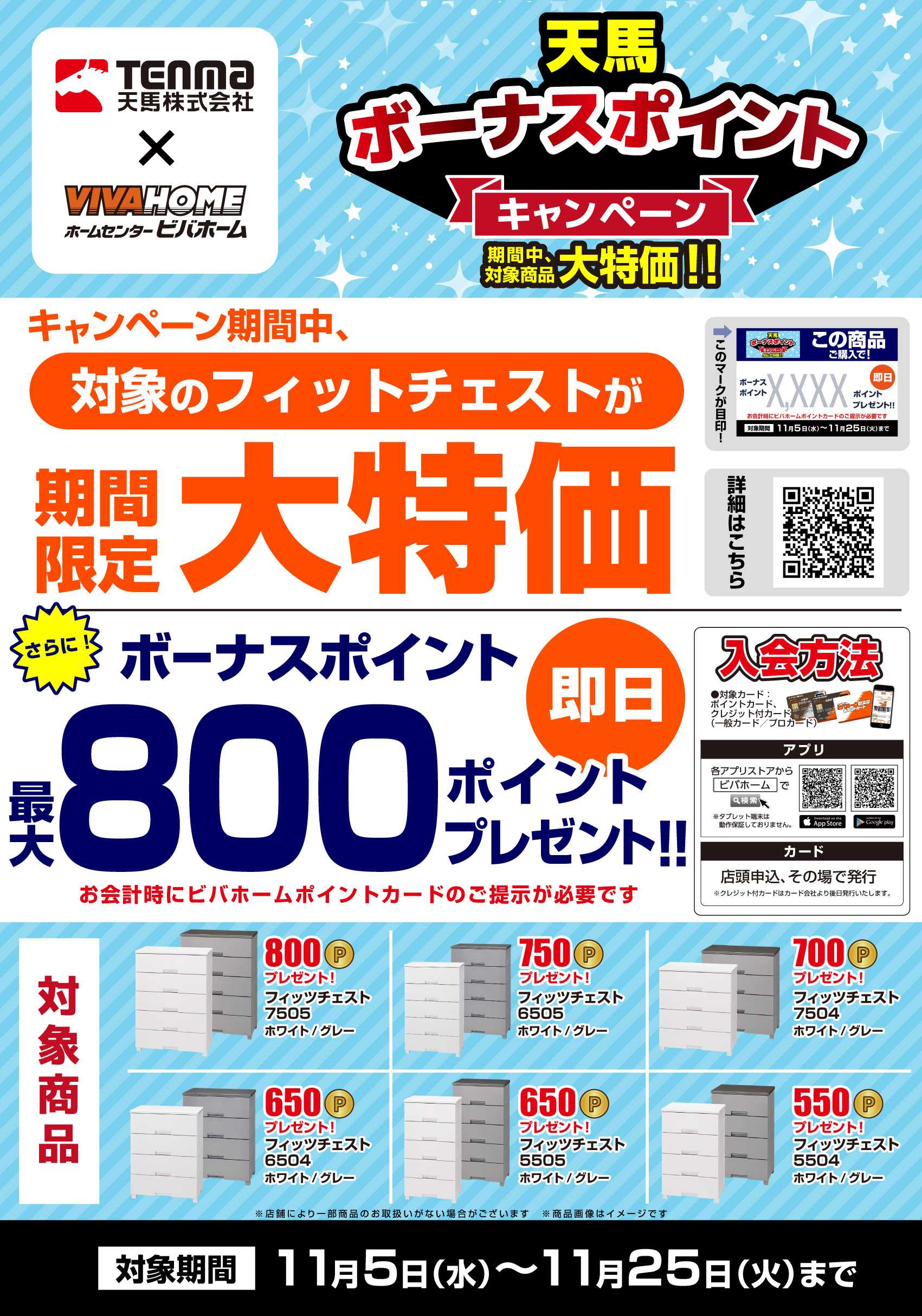 ビバホーム 【即付与】天馬キャンペーン！