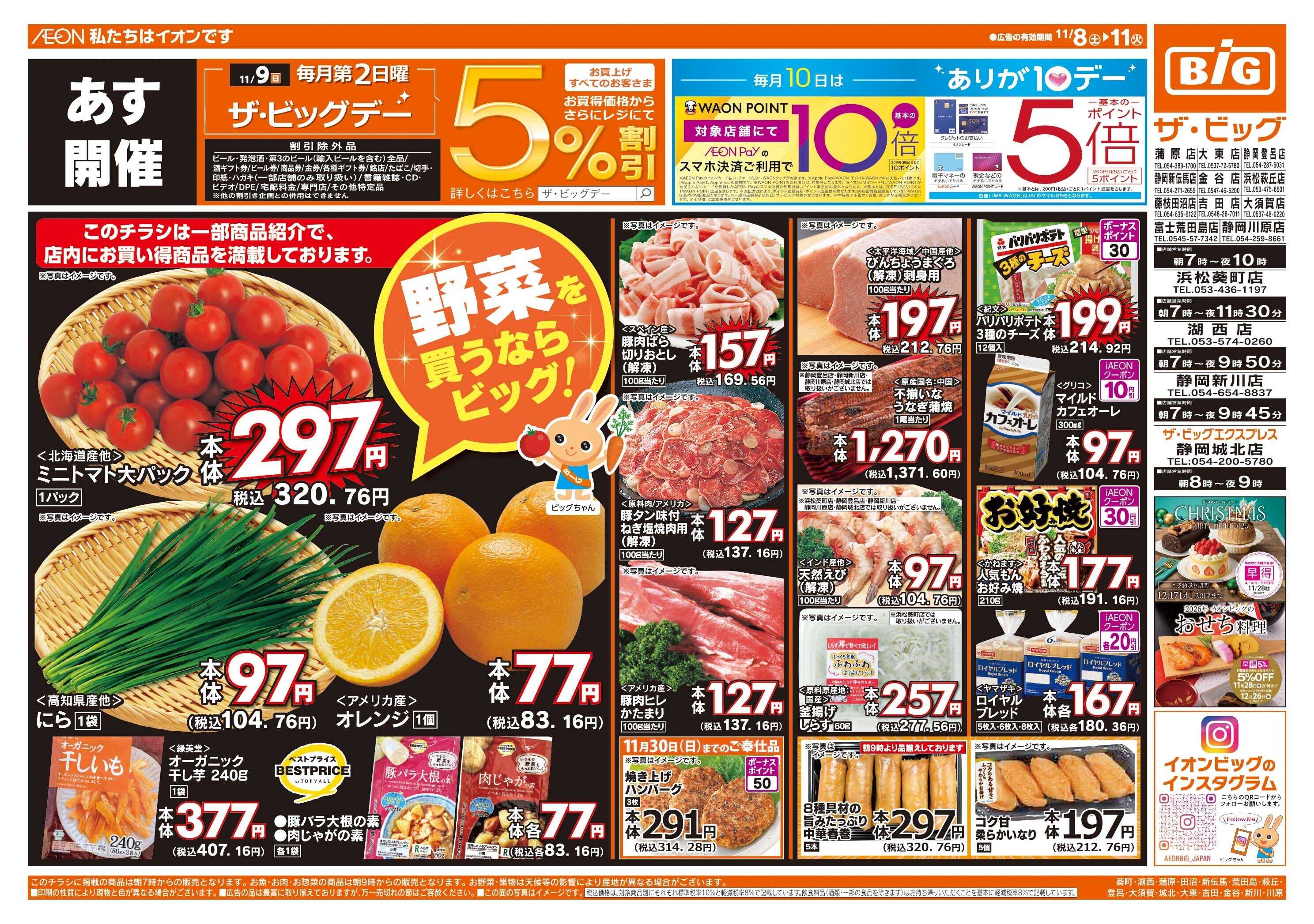 ザ・ビッグ 11/9（日）はザ・ビッグデー！