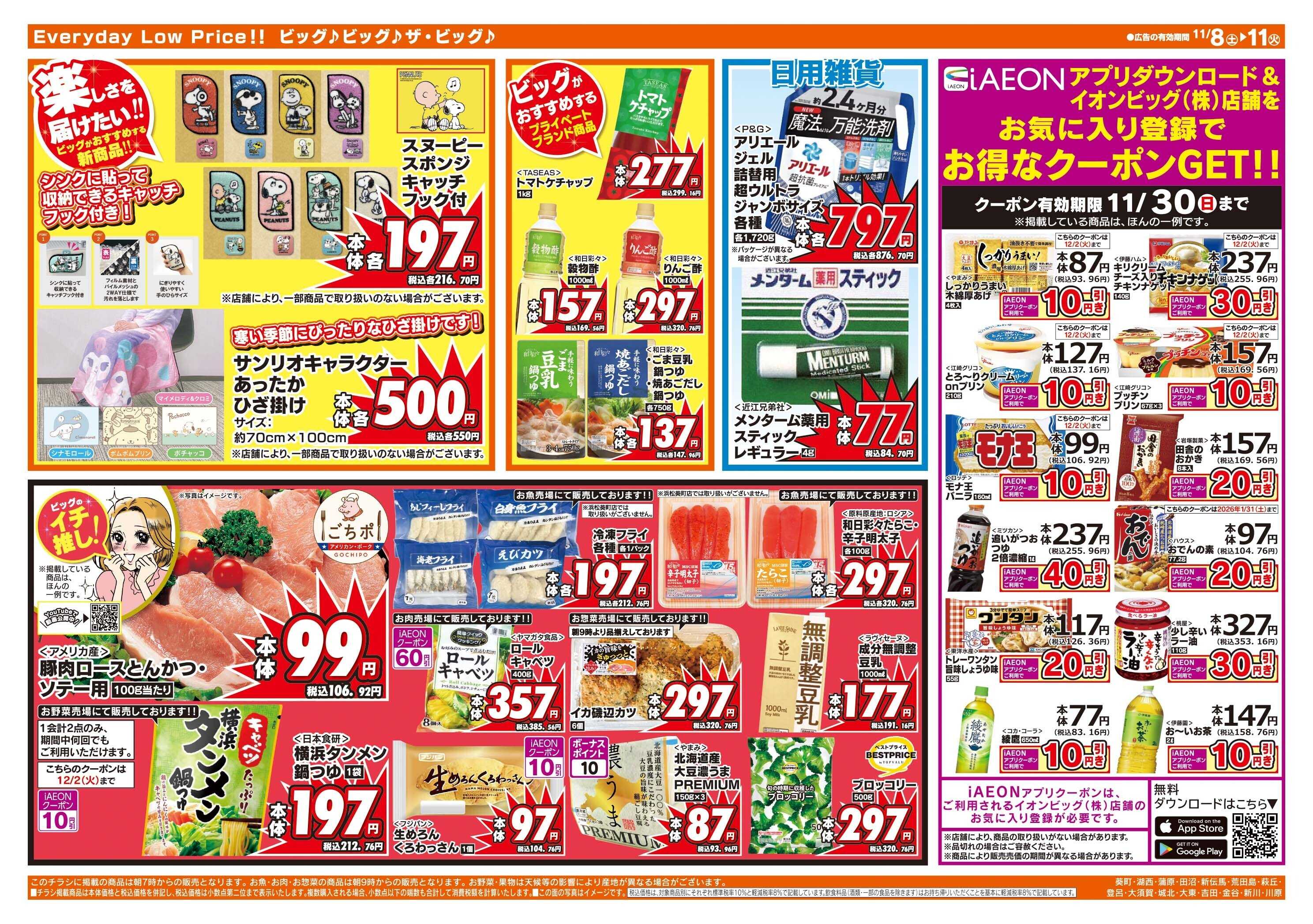 ザ・ビッグ 11/9（日）はザ・ビッグデー！