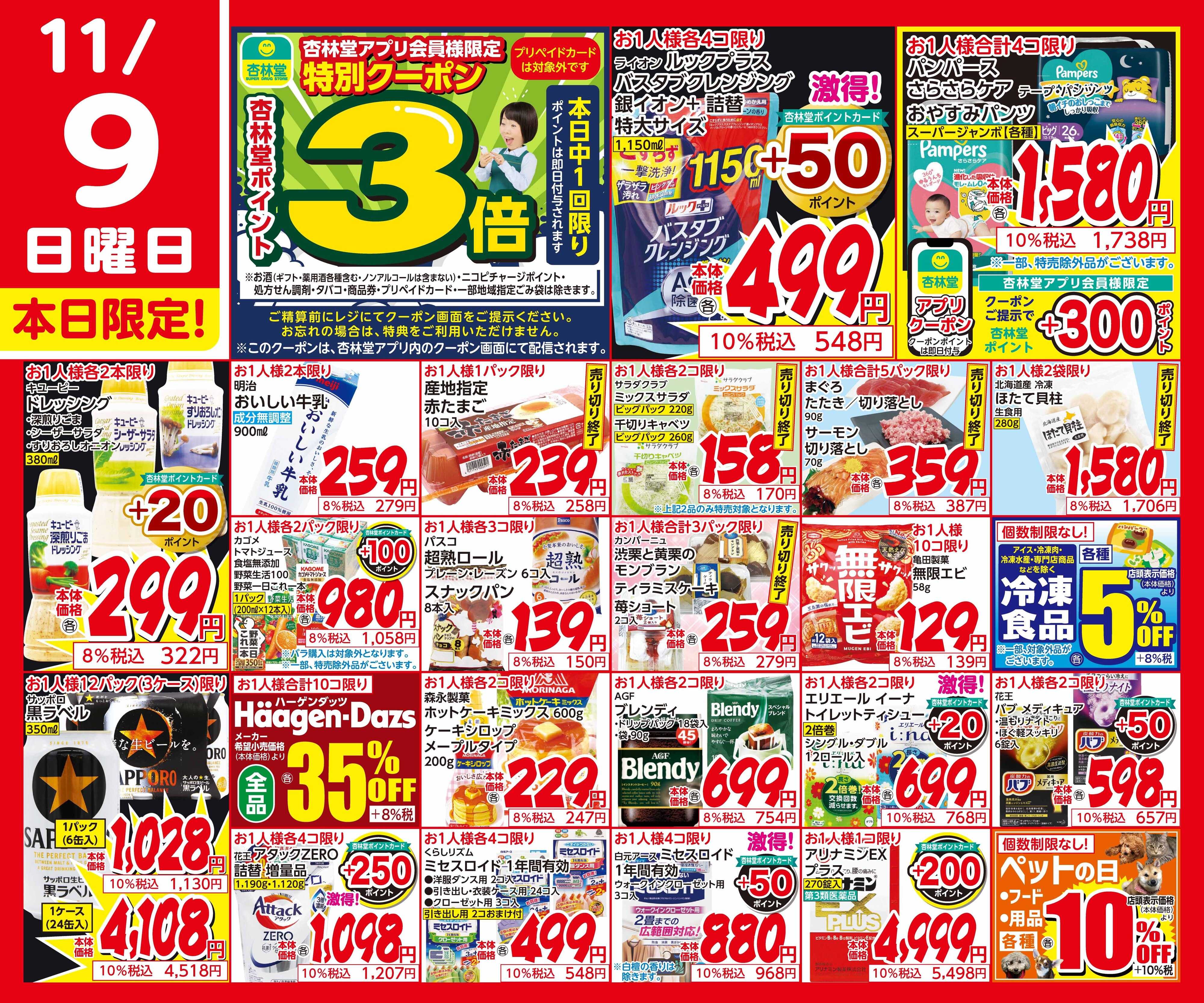 杏林堂 11/9日替り