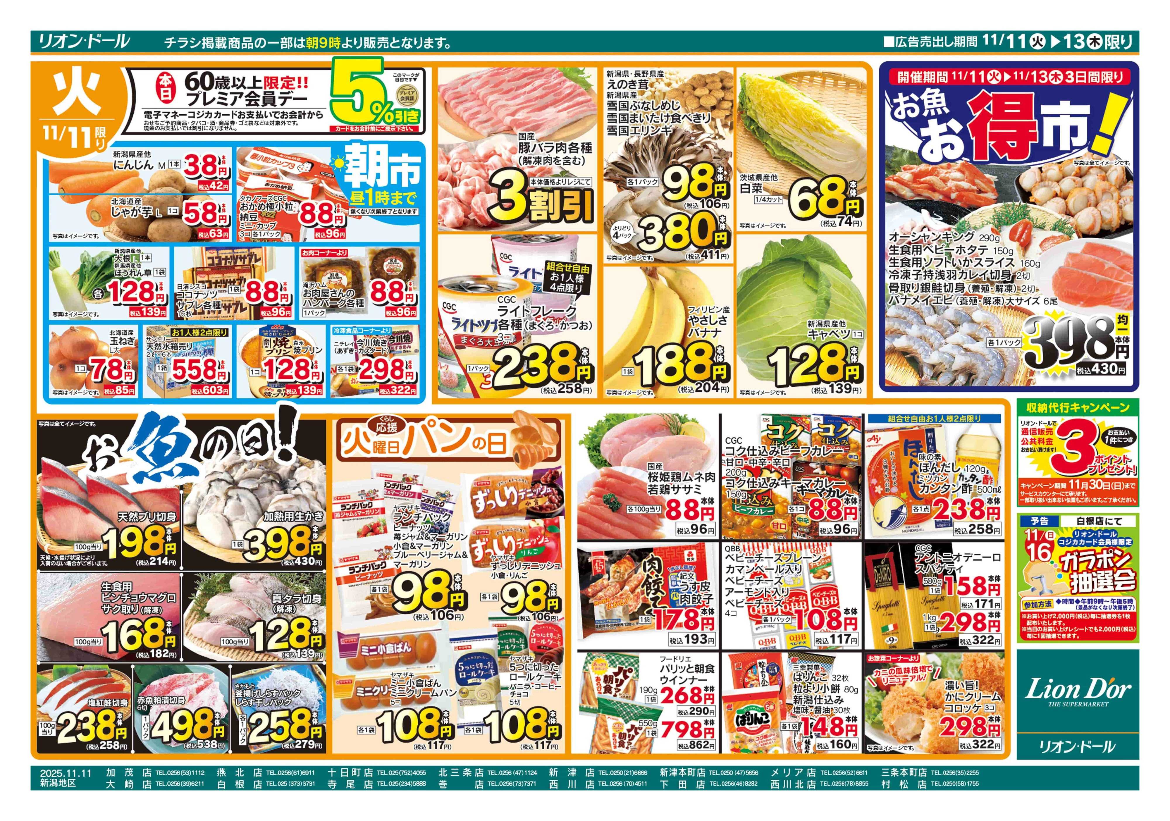 リオン・ドール 11/11号日替り3日間