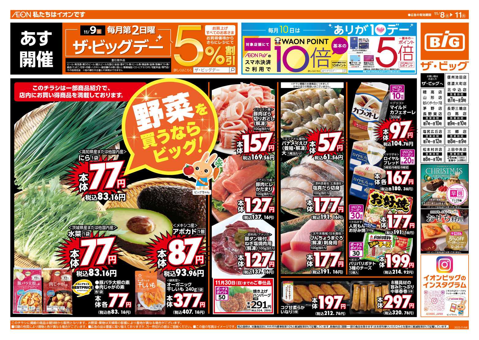 ザ・ビッグ 11/9（日）はザ・ビッグデー！