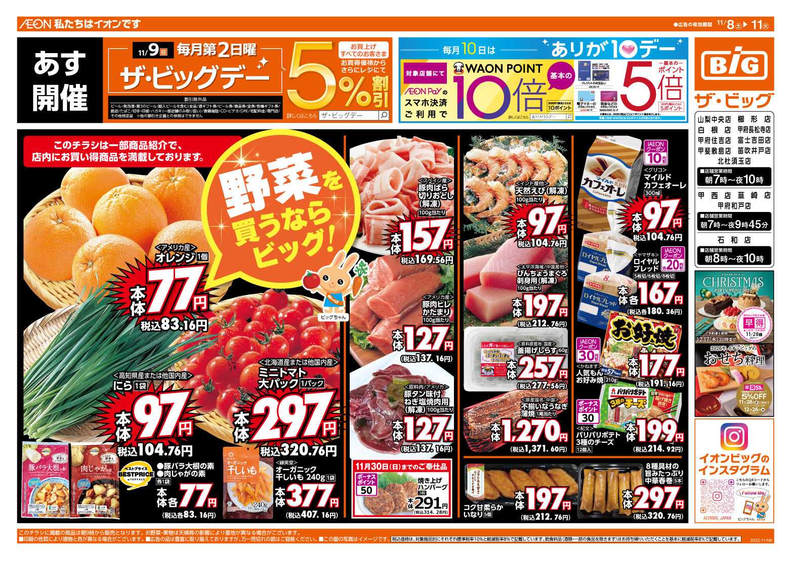 ザ・ビッグ 11/9（日）はザ・ビッグデー！