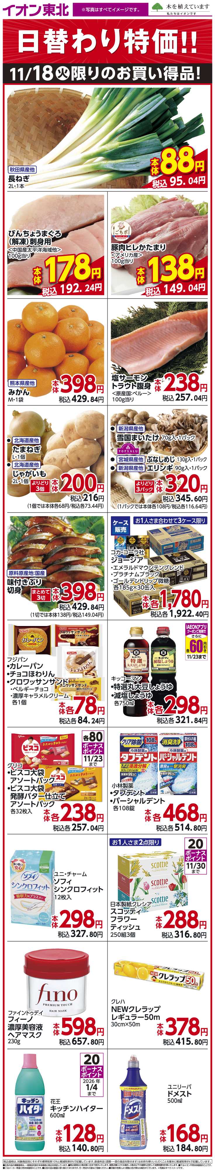 イオン 11月18日日替わり