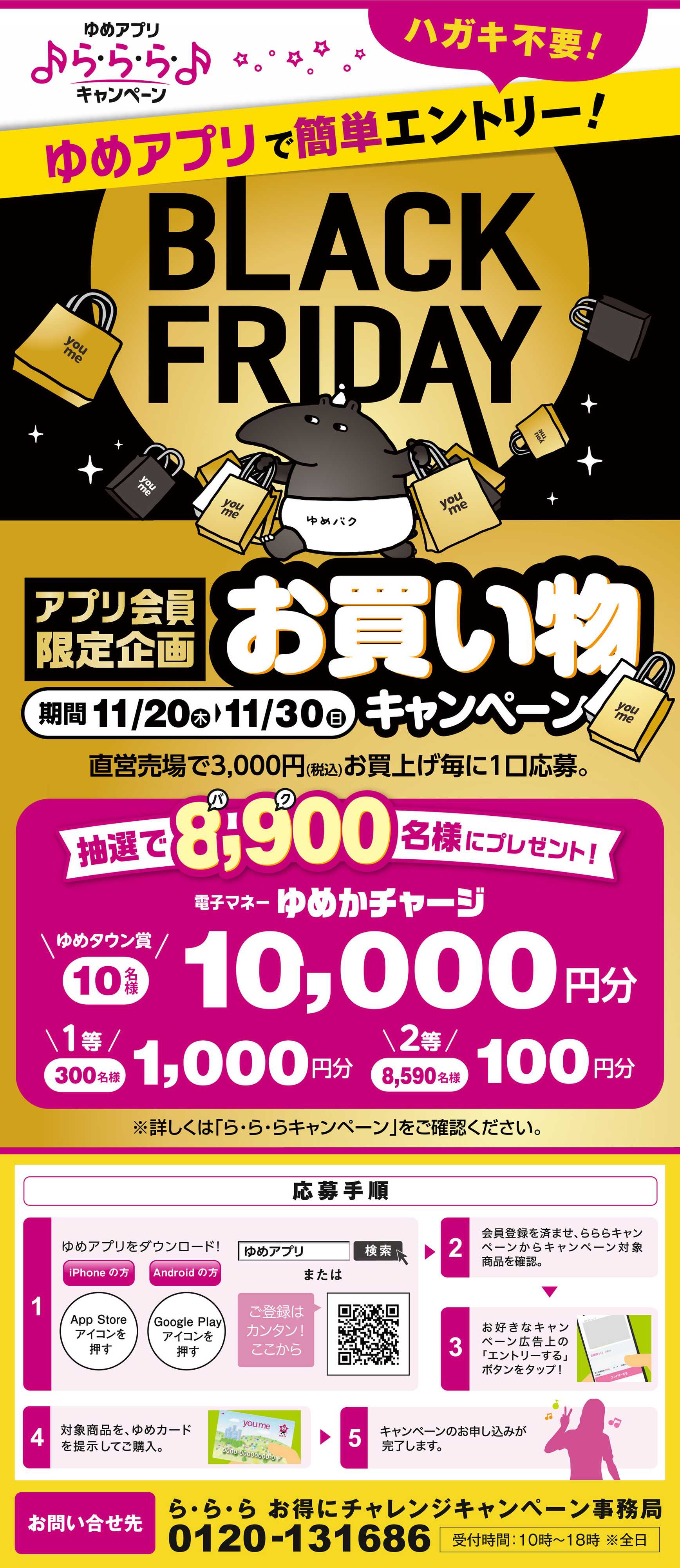 ゆめマート ゆめアプリで簡単エントリー