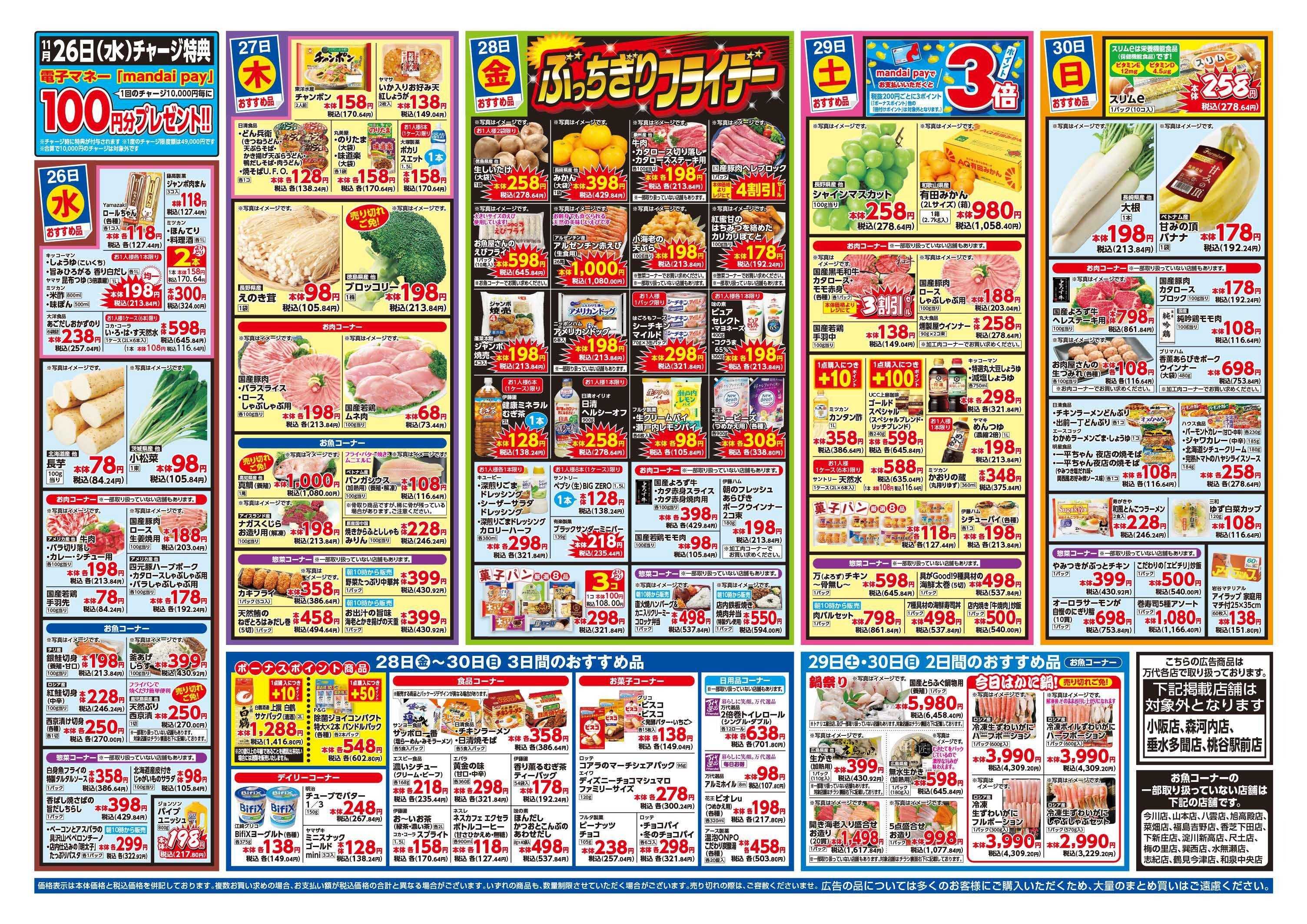 mandai 野菜・くだもの緊急大放出