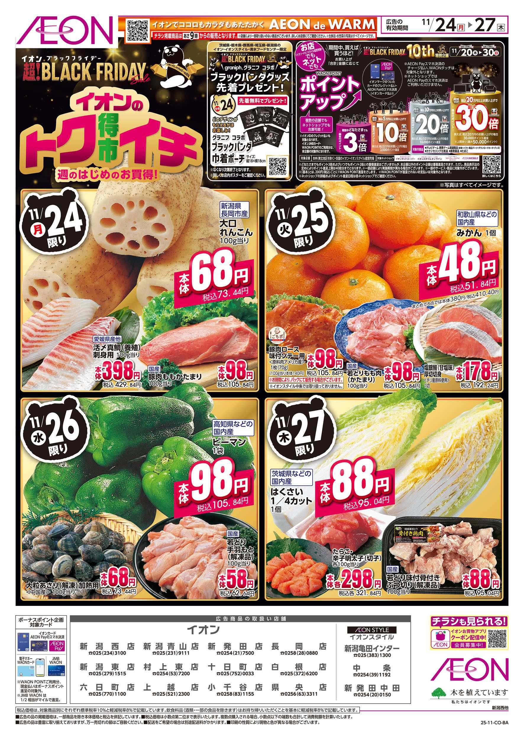 イオン 11/24号　イオンのトクイチ＜ブラックフライデー＞：表面