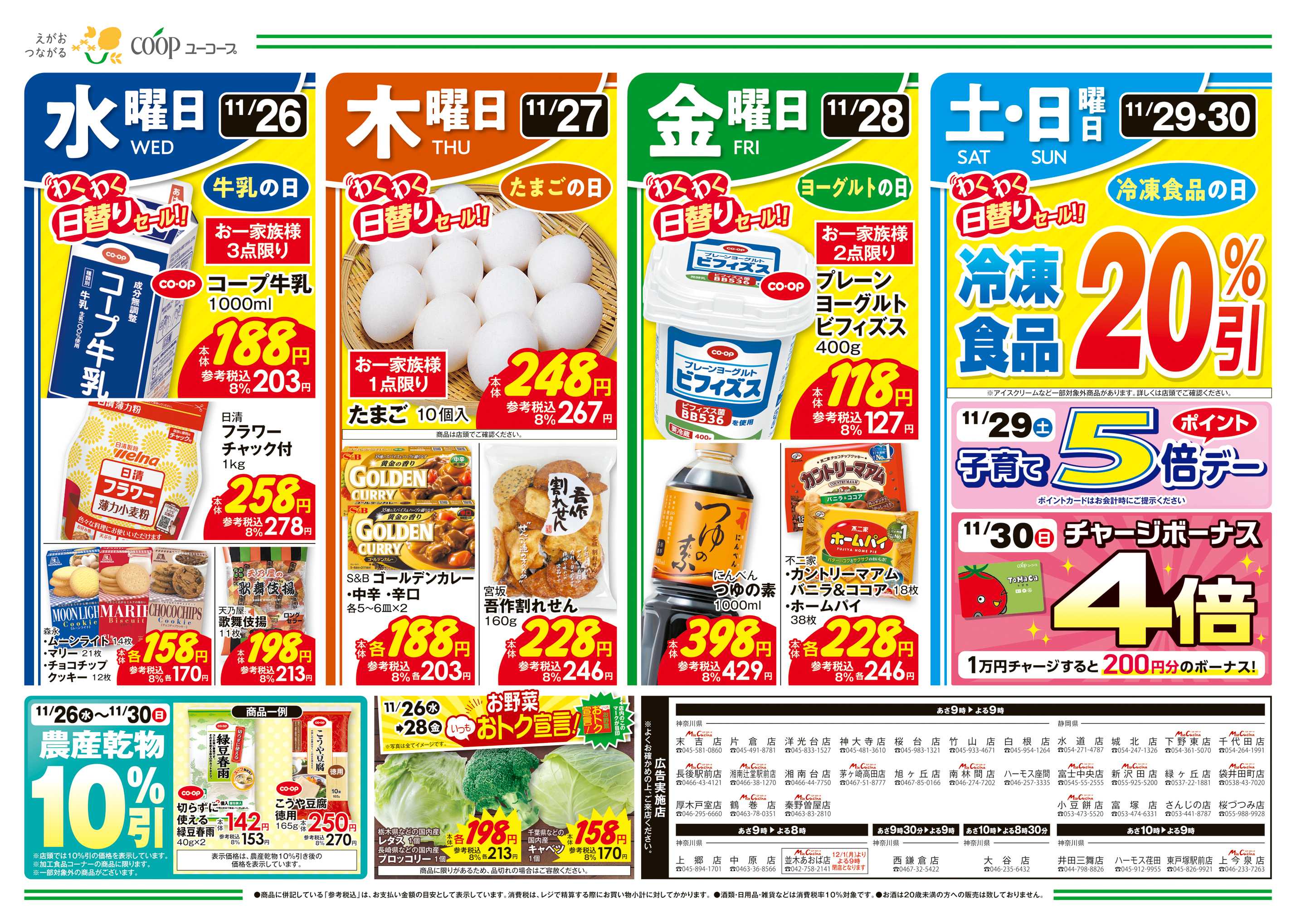 ユーコープ 11/26（水）～12/2（火）