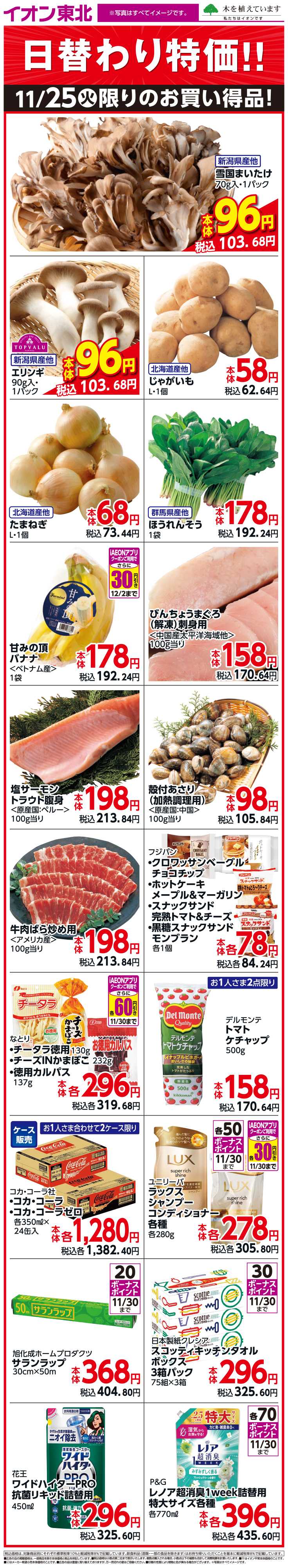 イオン 11月25日日替わり