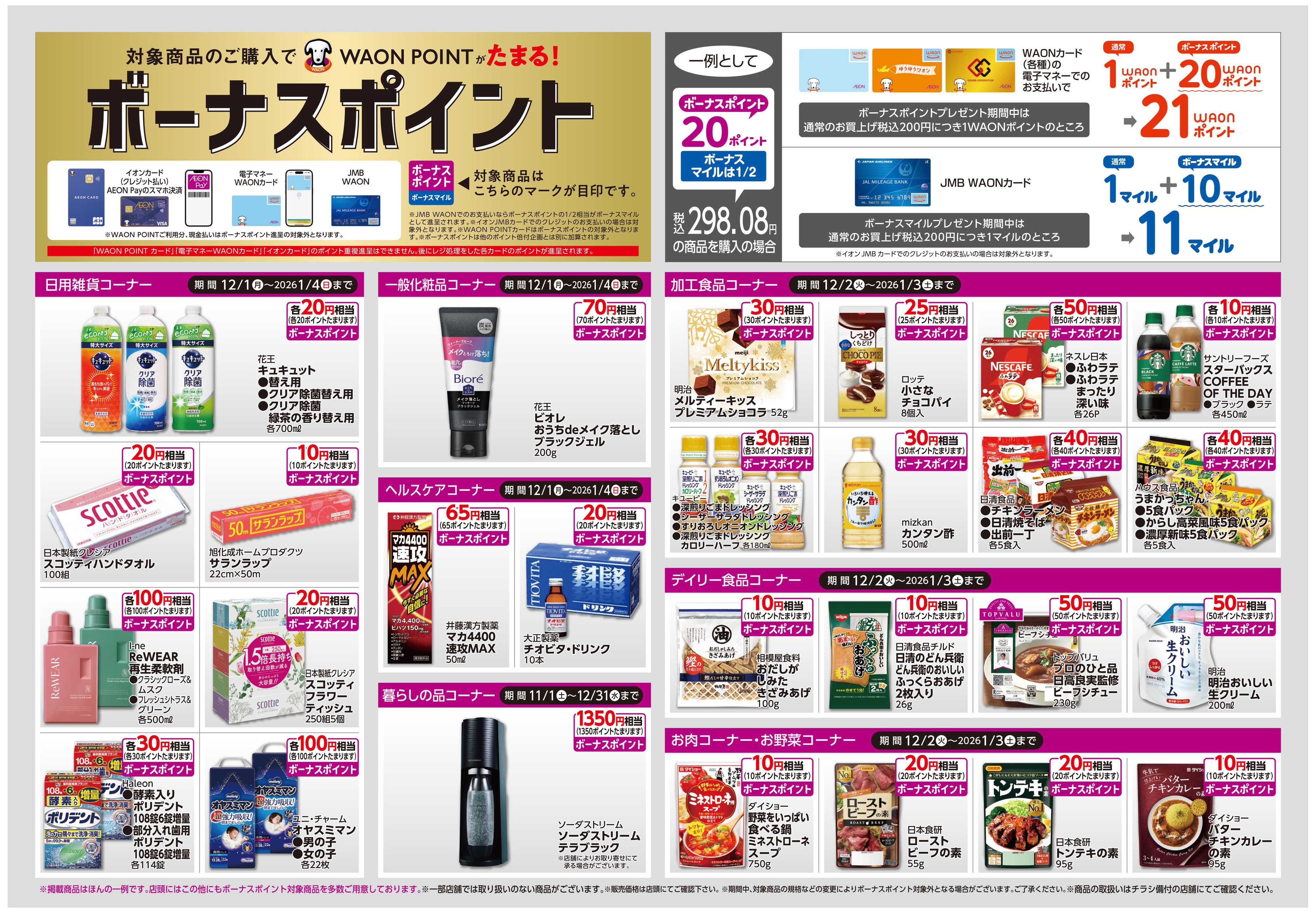 イオン しあわせプラス/ボーナスポイント