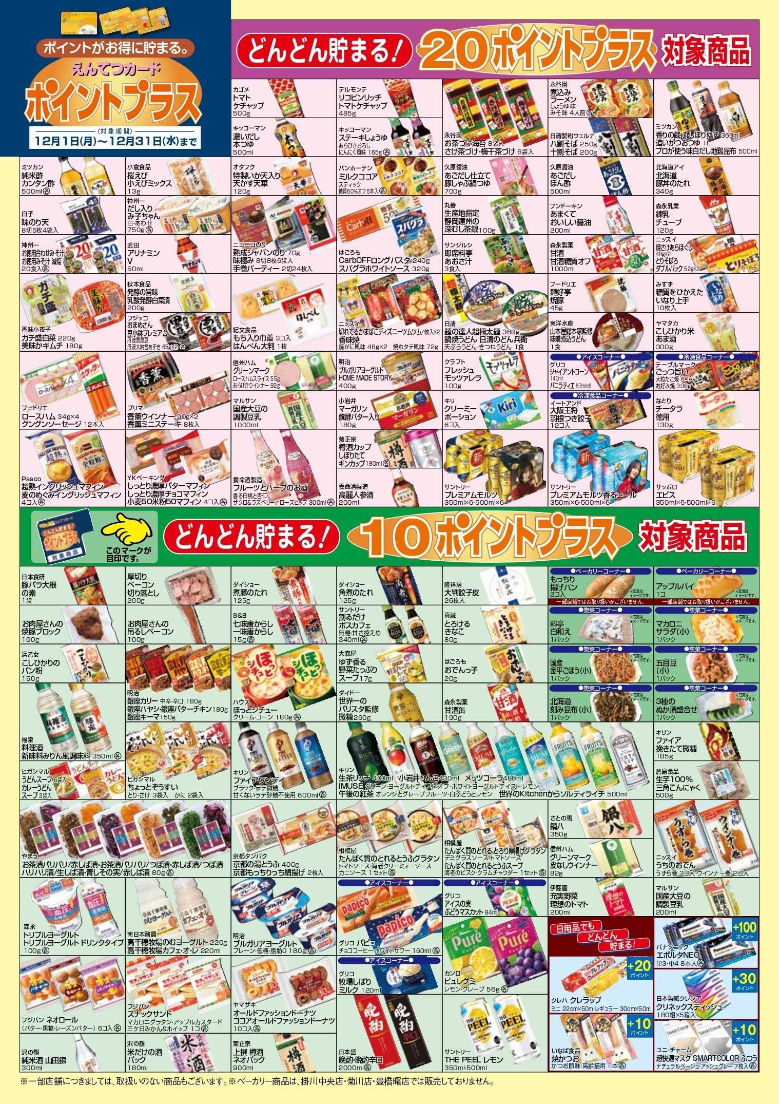 遠鉄ストア 12月　ポイントプラス