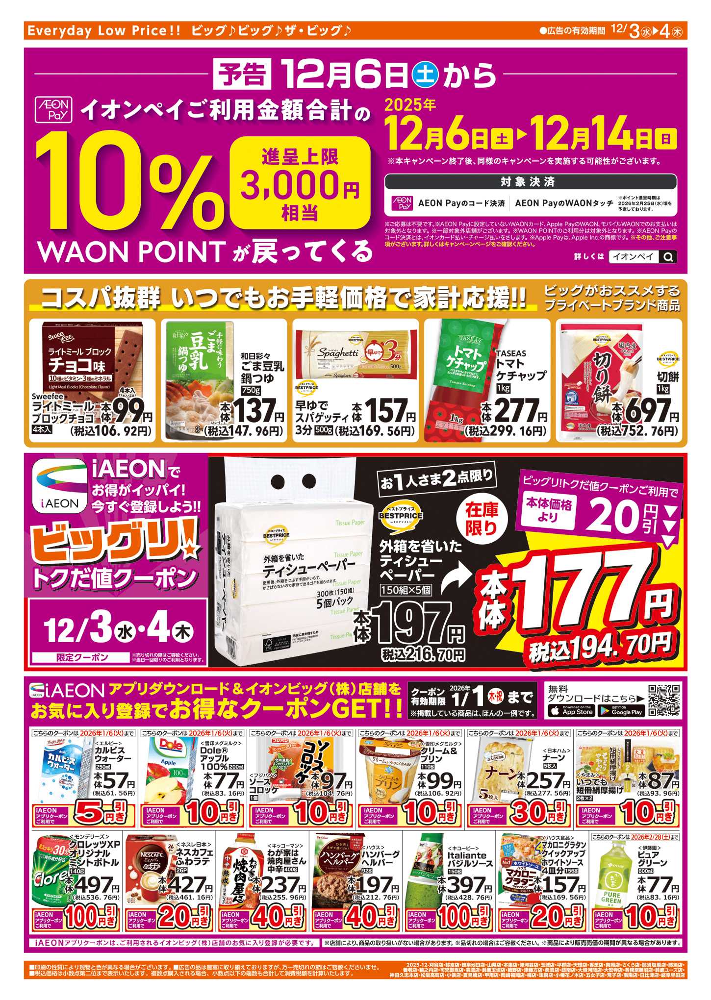 ザ・ビッグ 週中チラシ