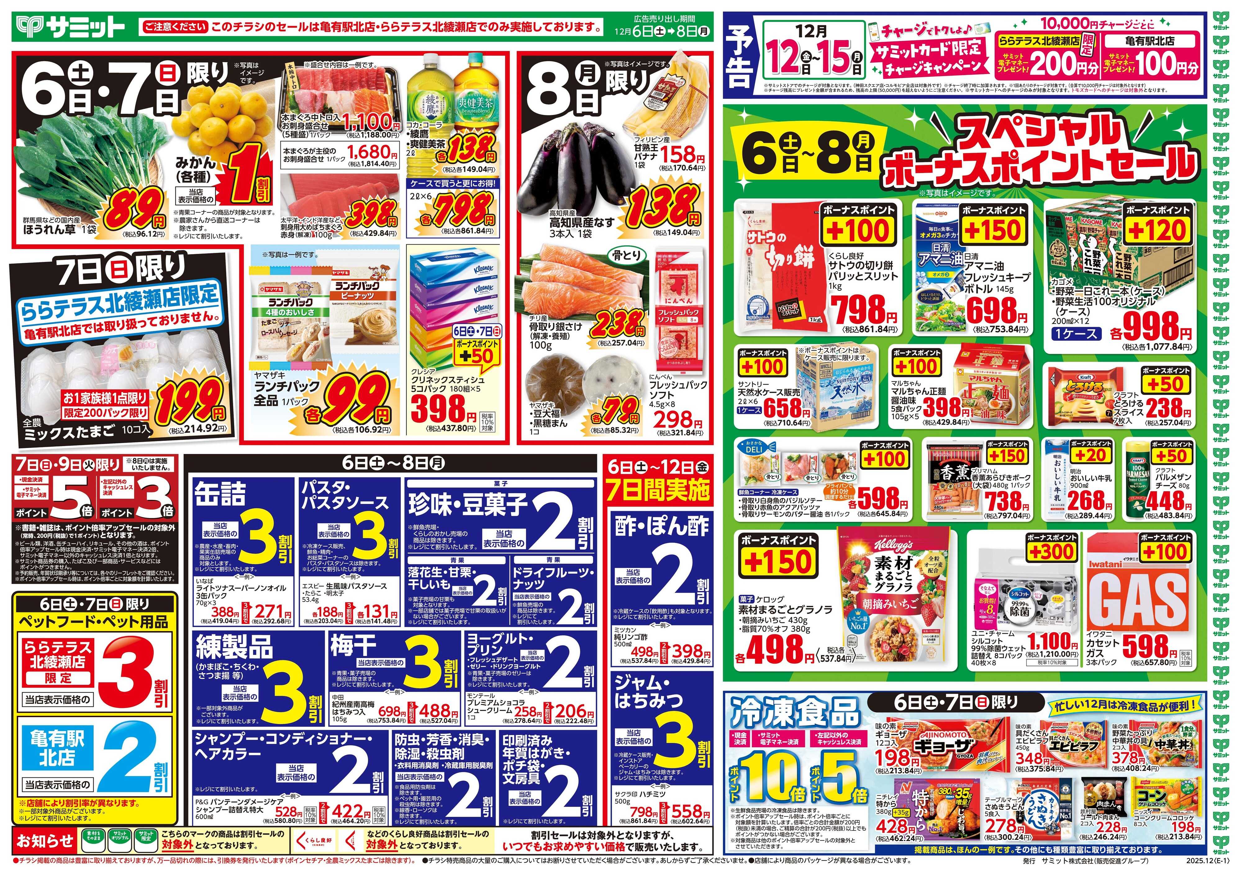 サミットストア 12月6日(土)〜12月8日(月)号