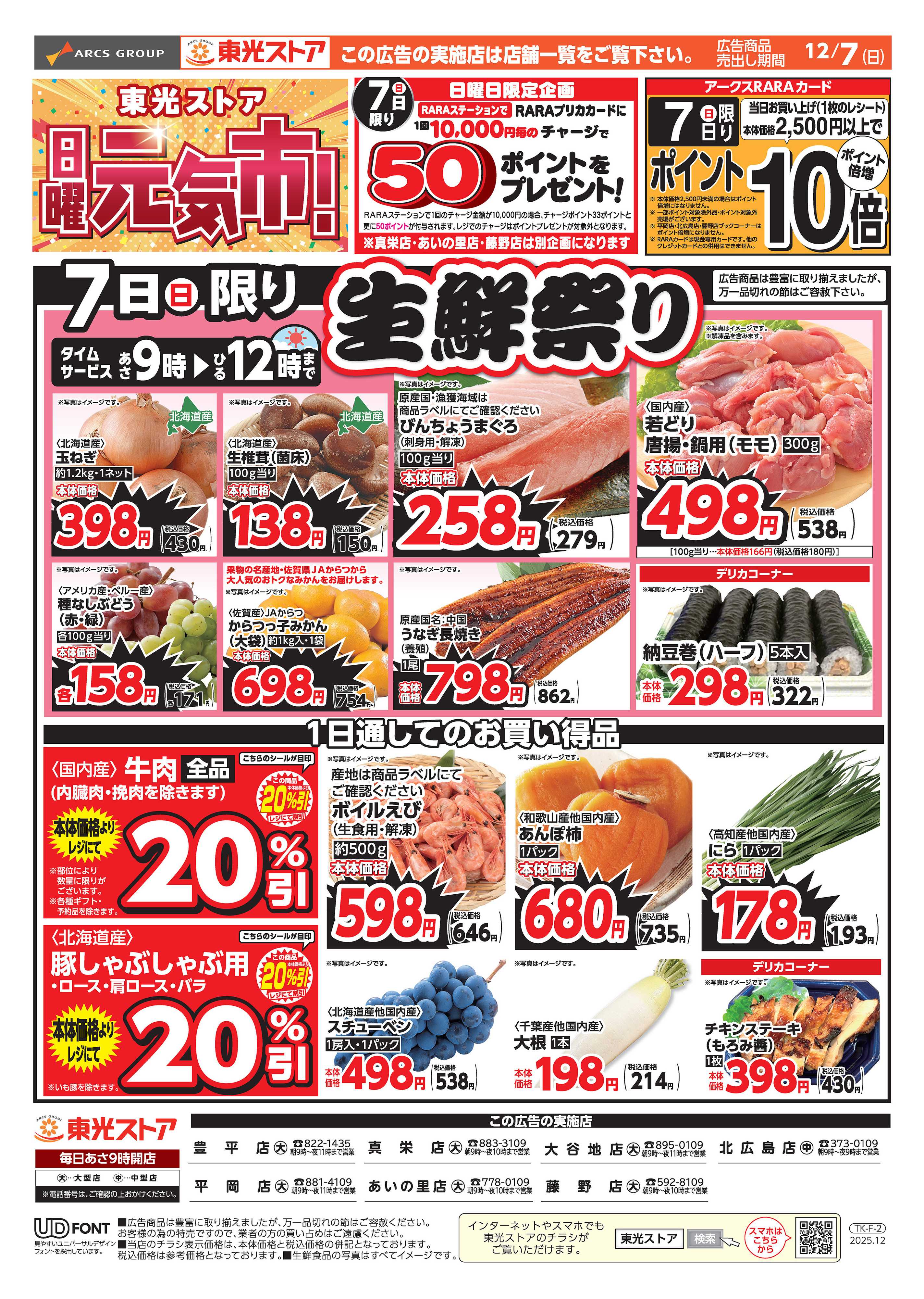 東光ストア 日曜元気市（おもて）