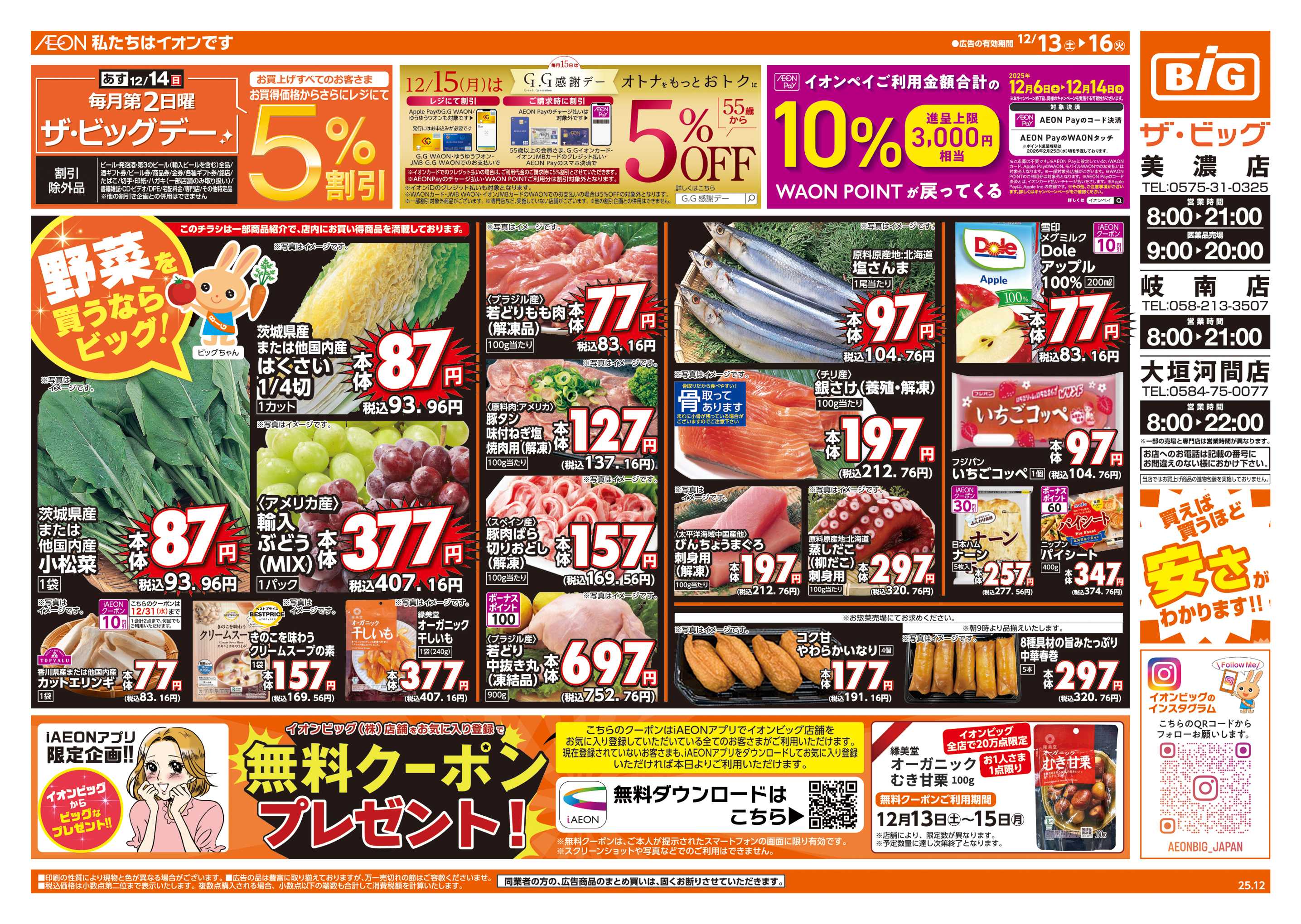 ザ・ビッグ あす12/14(日)はザ・ビッグデー