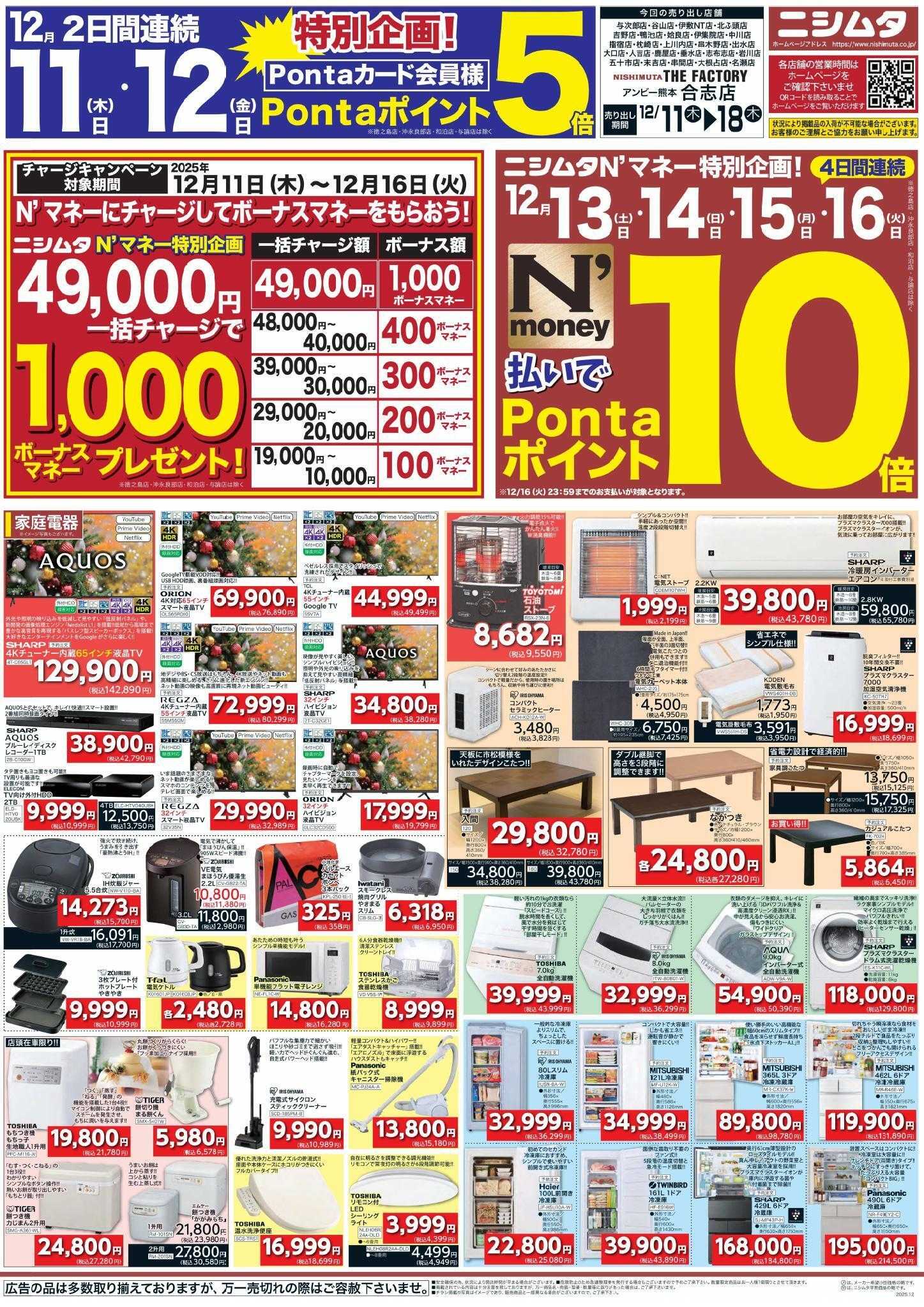 スーパーセンターニシムタ ホームセンターお買い得品