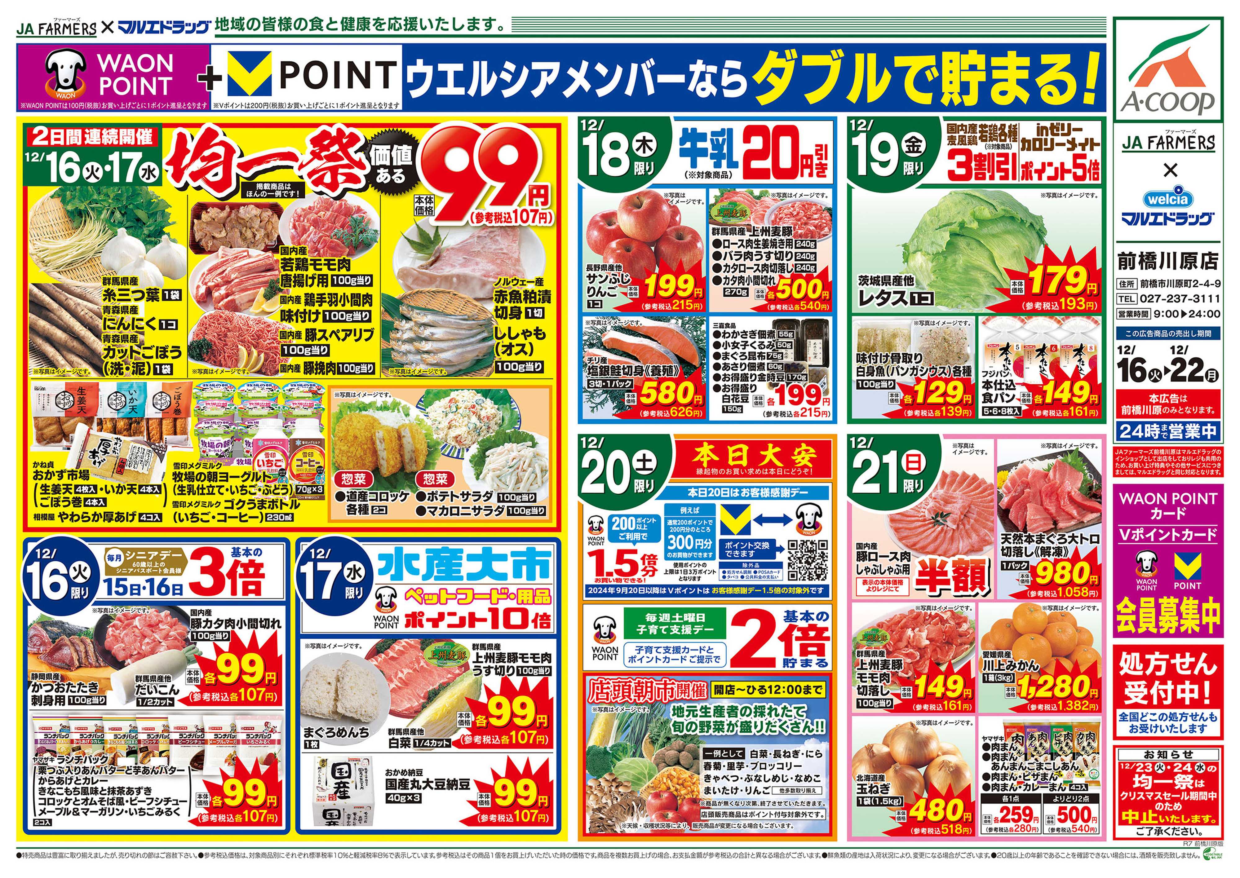 マルエドラッグ JA-F×前橋川原12.16号_もうすぐクリスマス