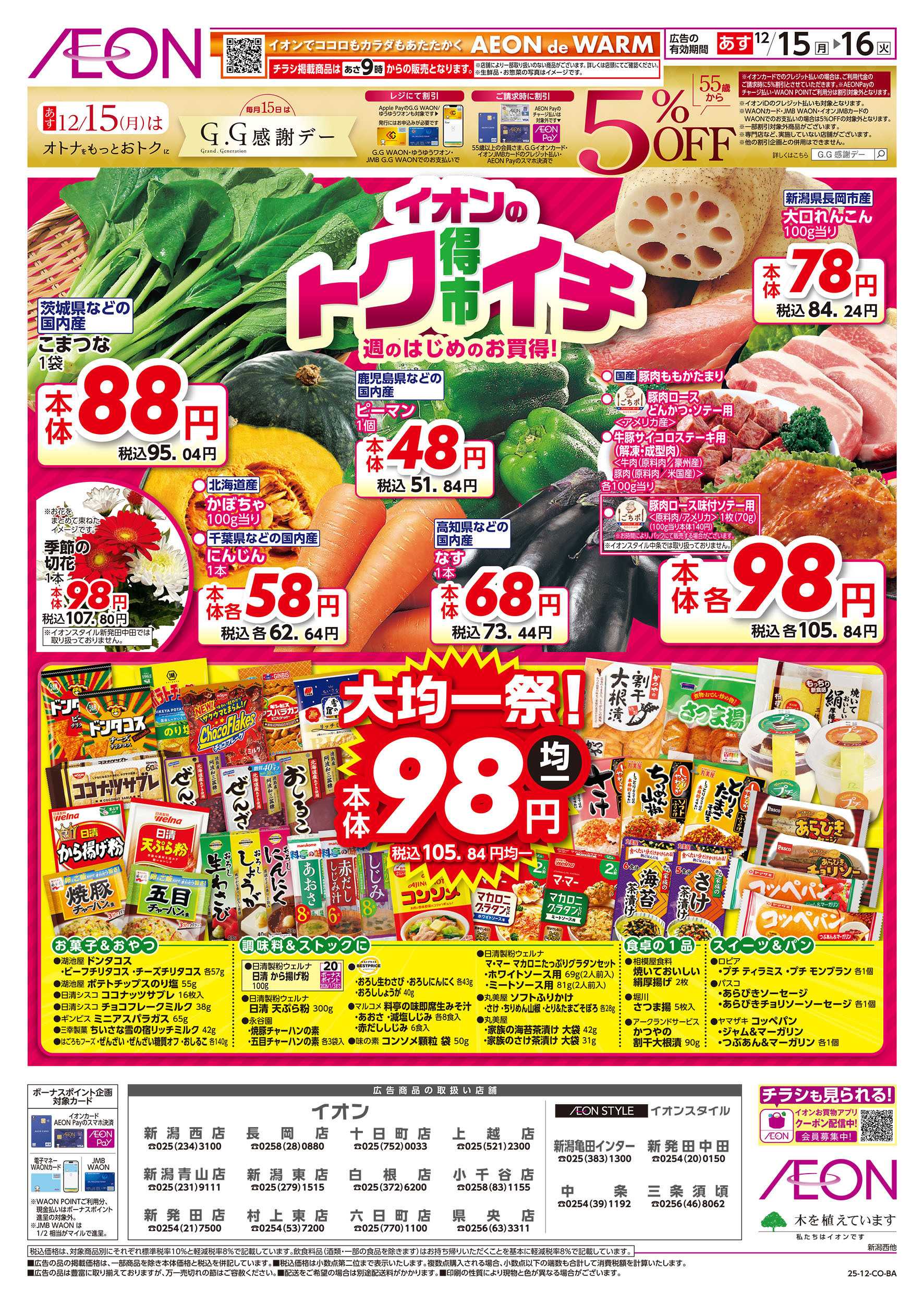 イオン 12/15号　イオンのトクイチ：表面