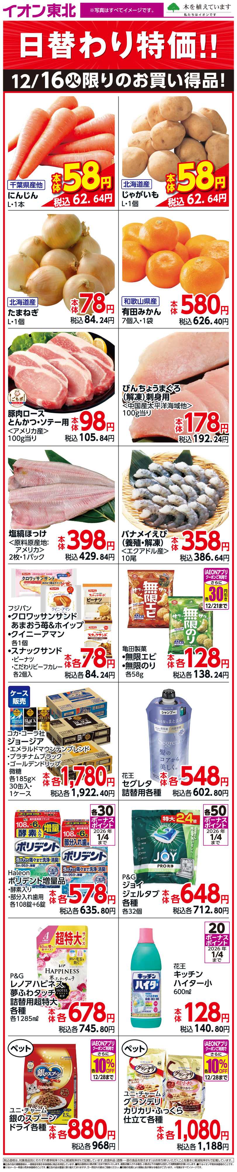 イオン 12月16日日替わり