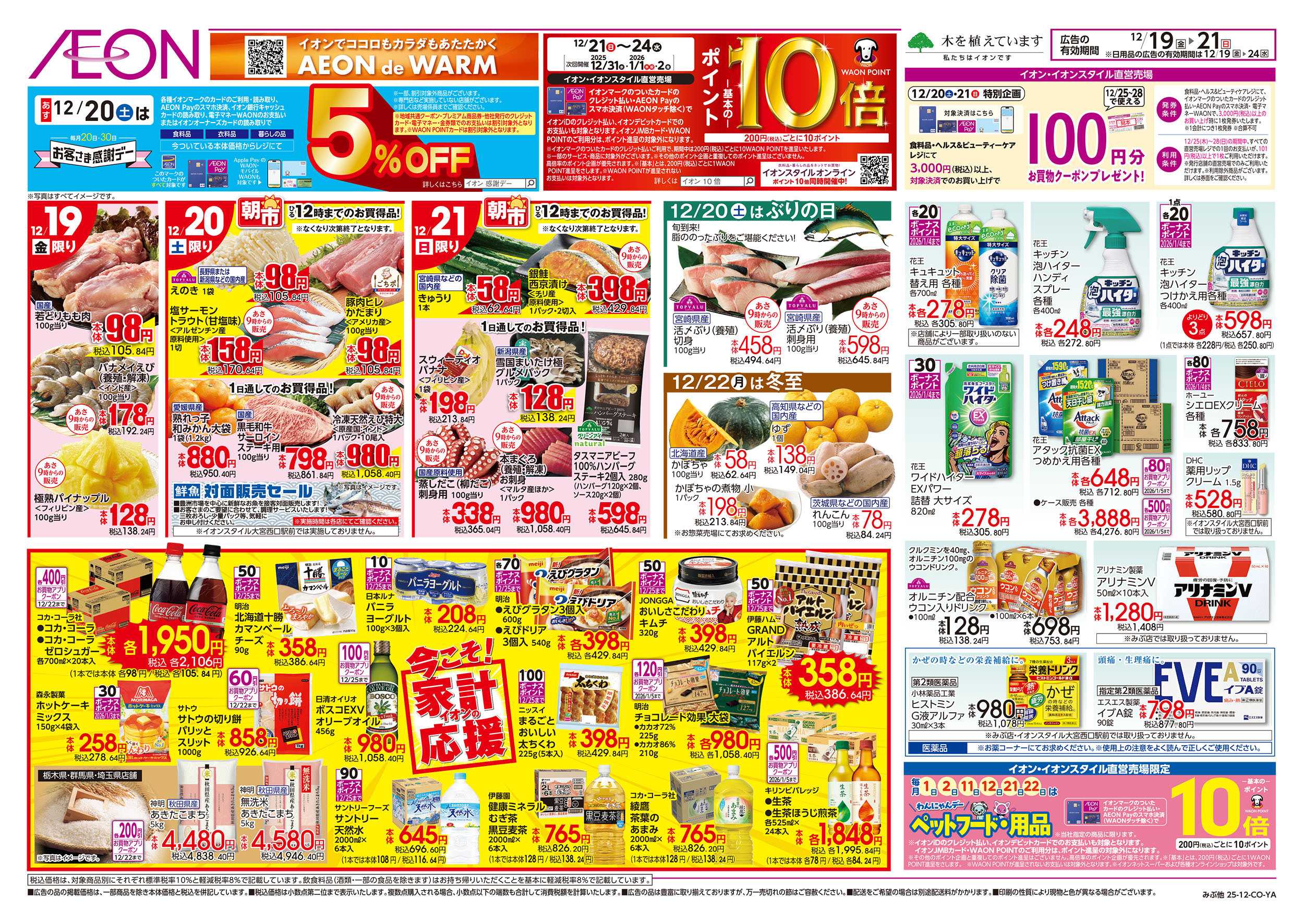 イオンスタイル 12/19号　今こそ！家計応援：裏面