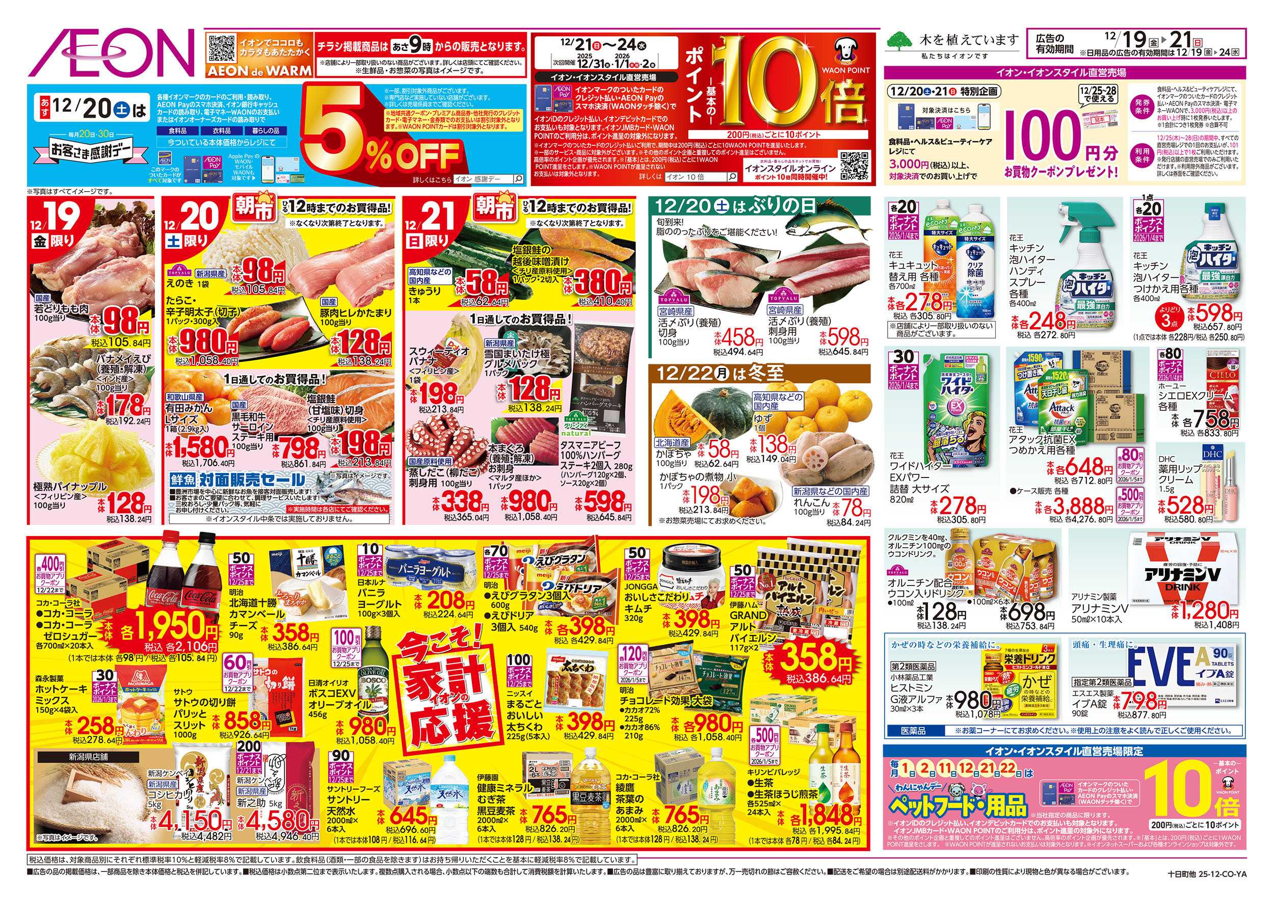 イオン 12/19号　今こそ！家計応援：裏面