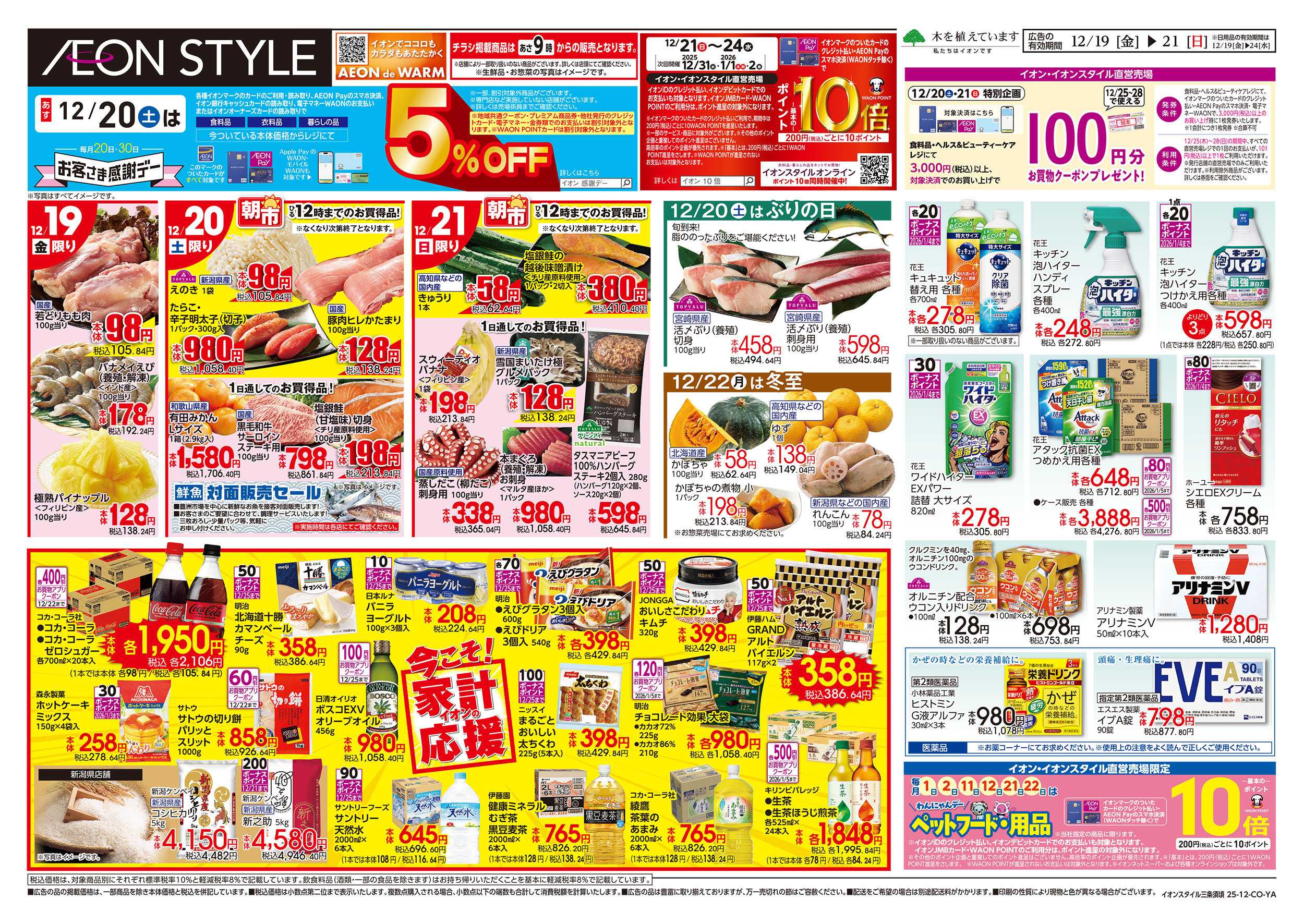 イオンスタイル 12/19号　今こそ！家計応援：裏面