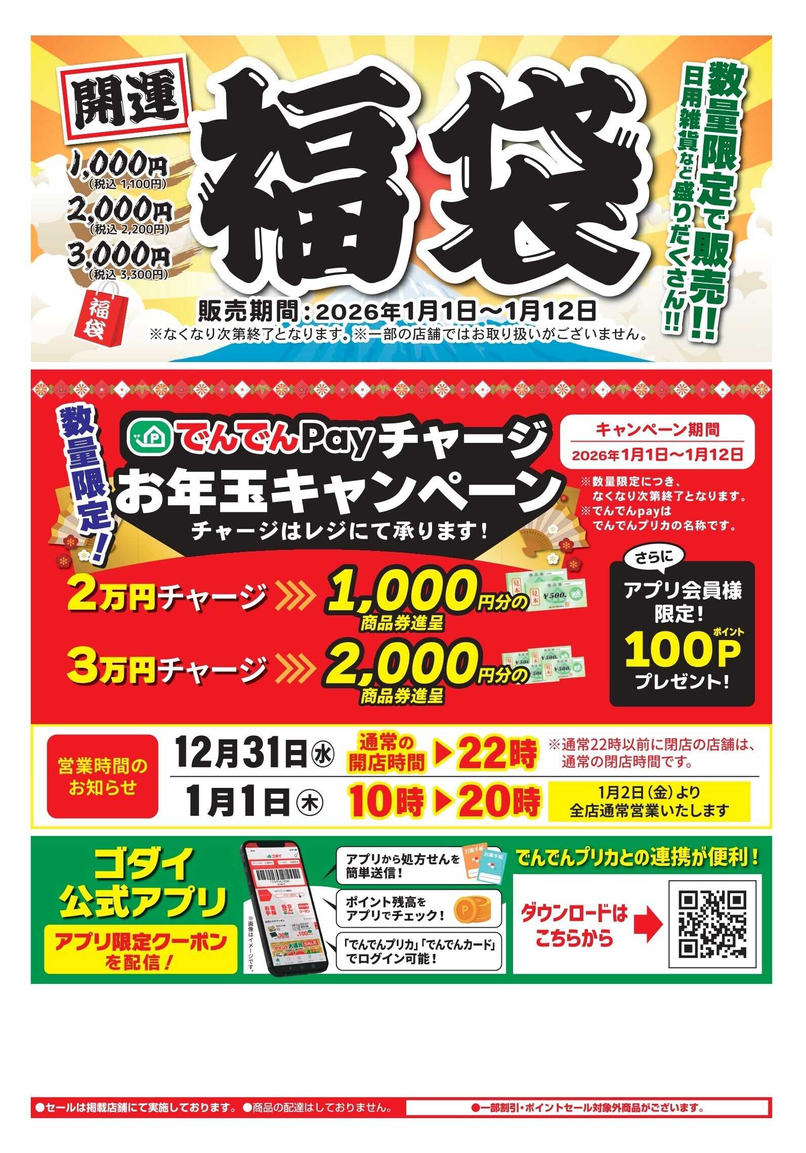 ゴダイドラッグ 【12/28～12/31】ポイント大還元セール開催！