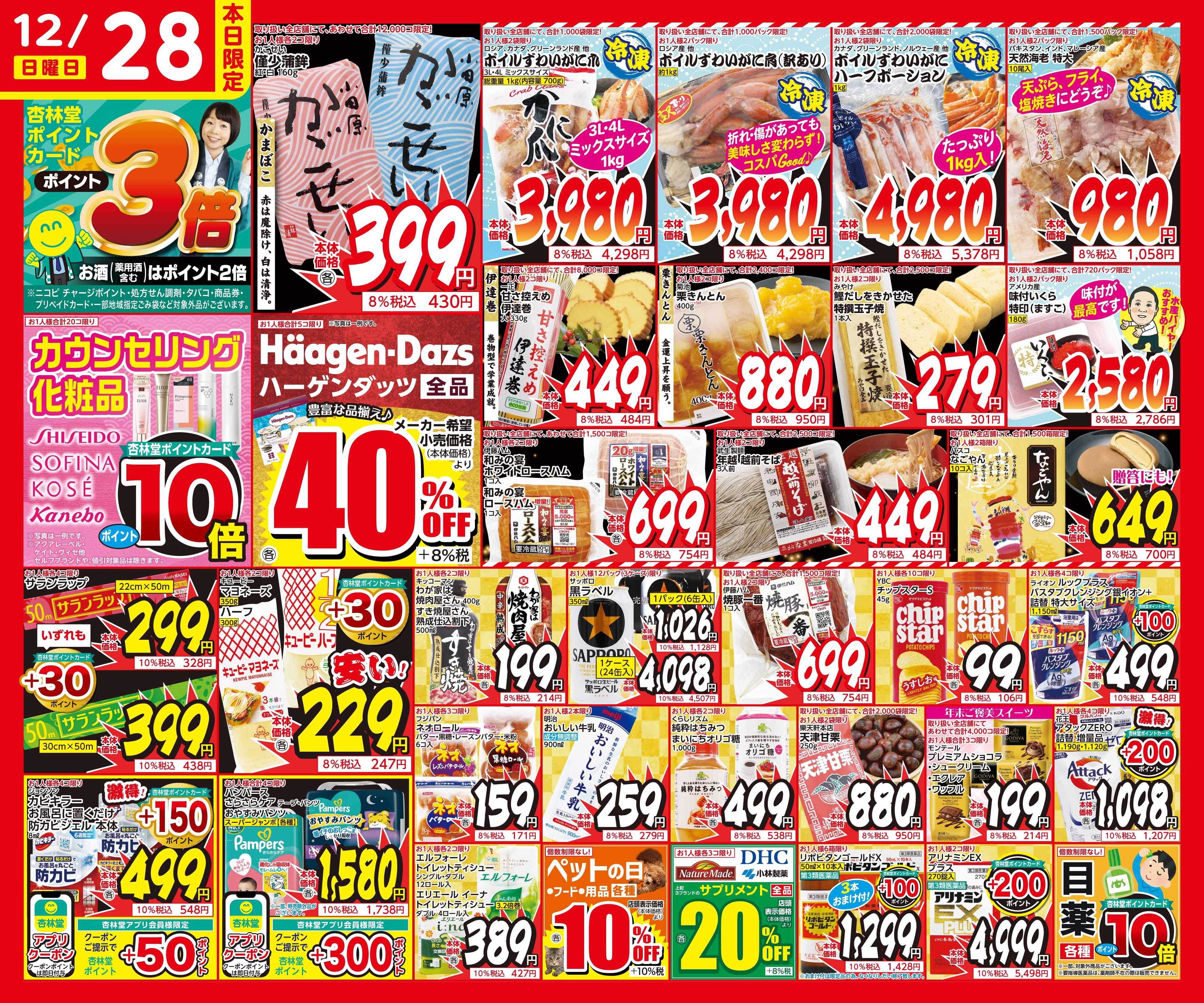 杏林堂 12/28日替り