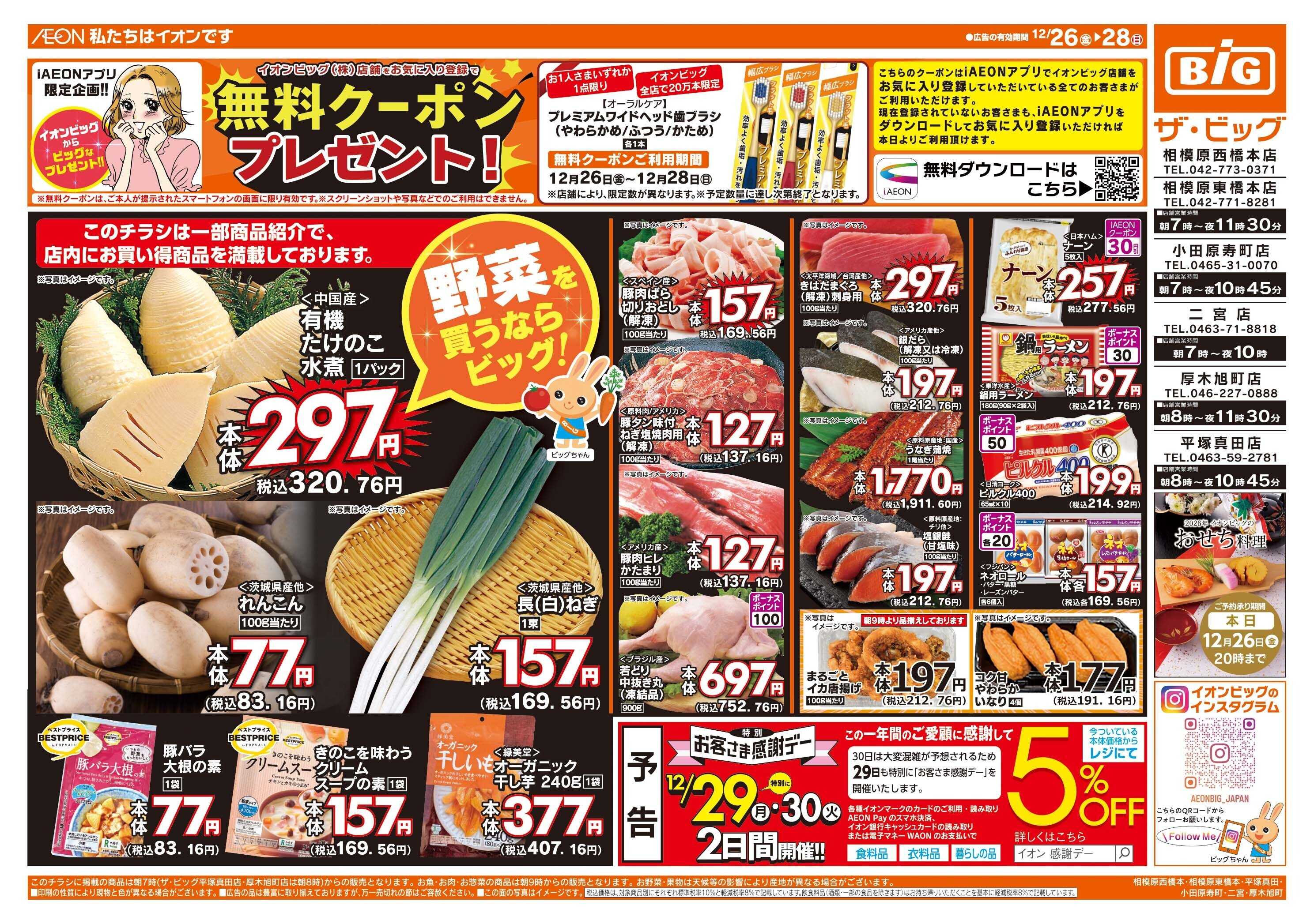 ザ・ビッグ 年末年始のお買い物はザ・ビッグで！