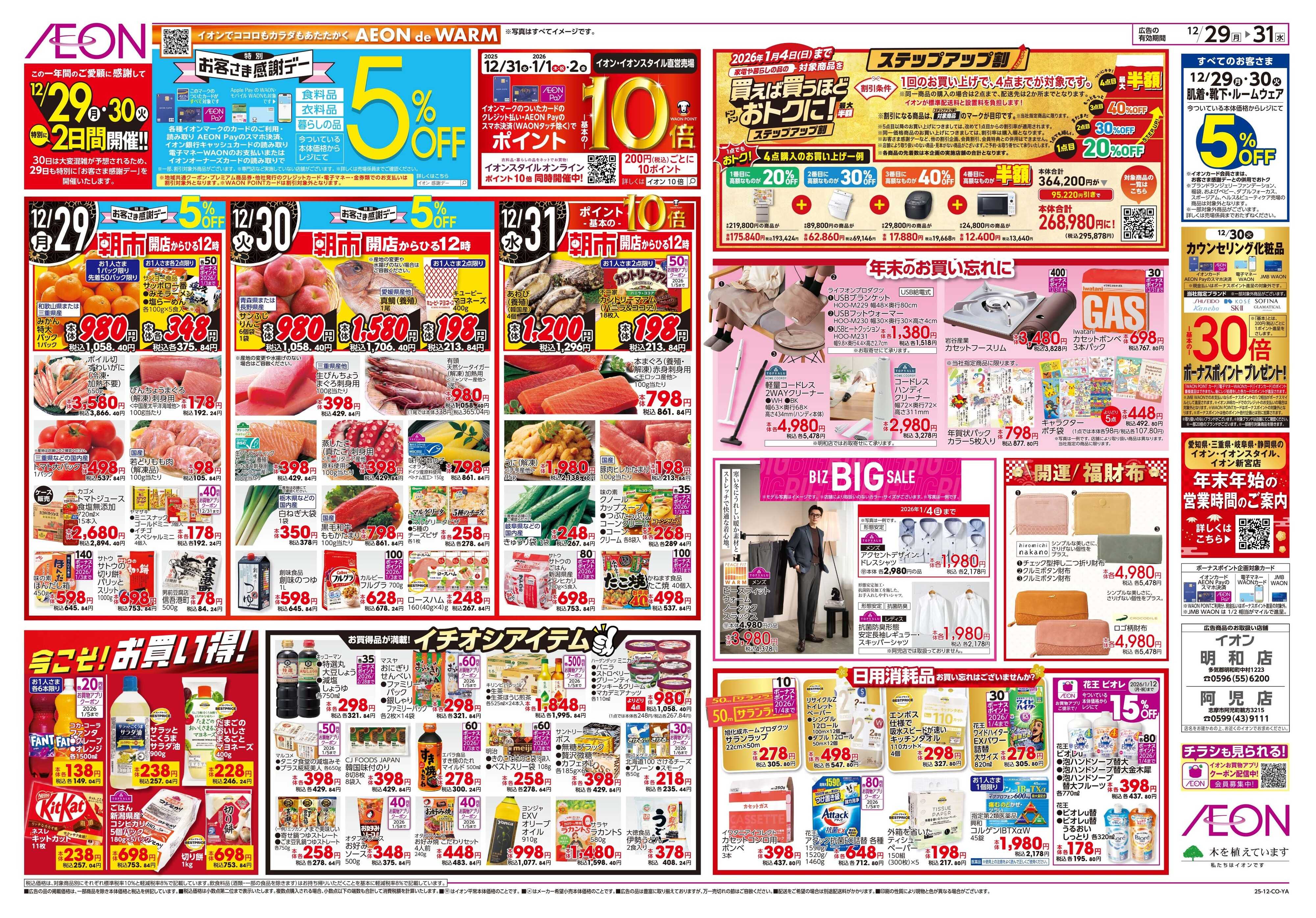 イオン 12/29 ～ 12/31