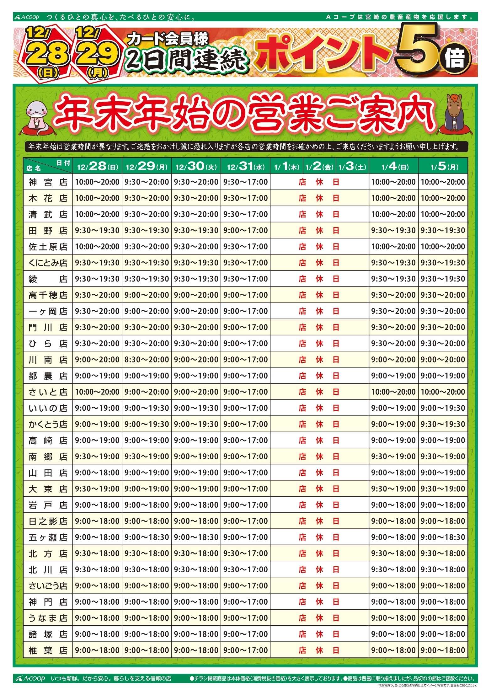 Aコープ 大歳の市