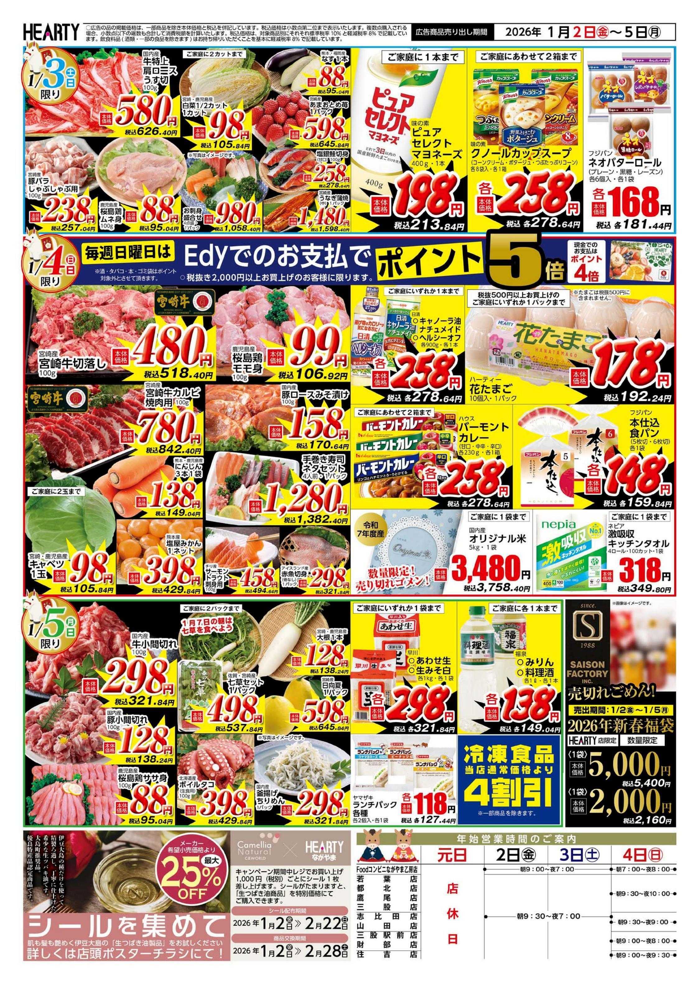 ハーティーながやま 初商