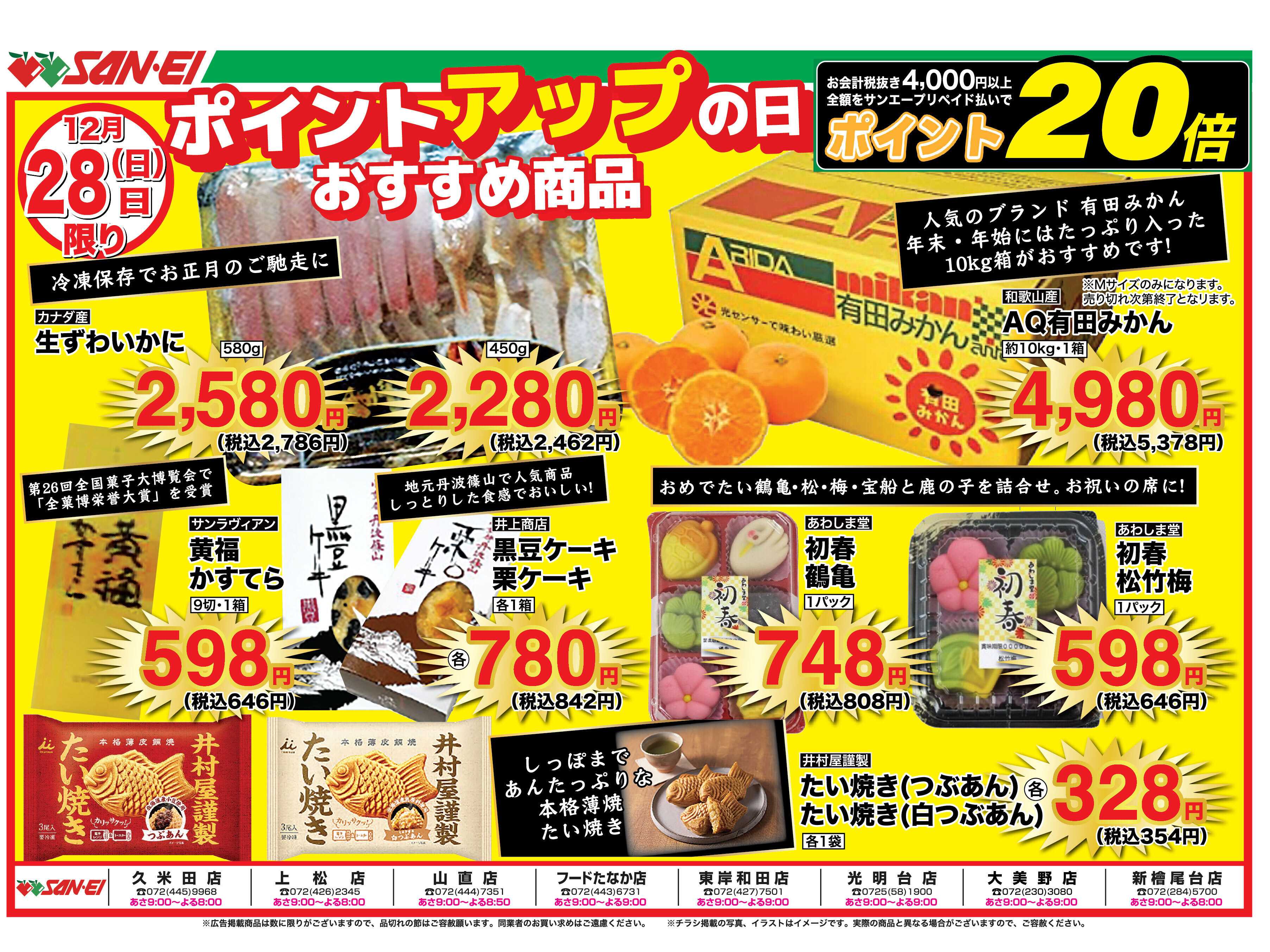 スーパーサンエー 12/28号　ポイントアップの日