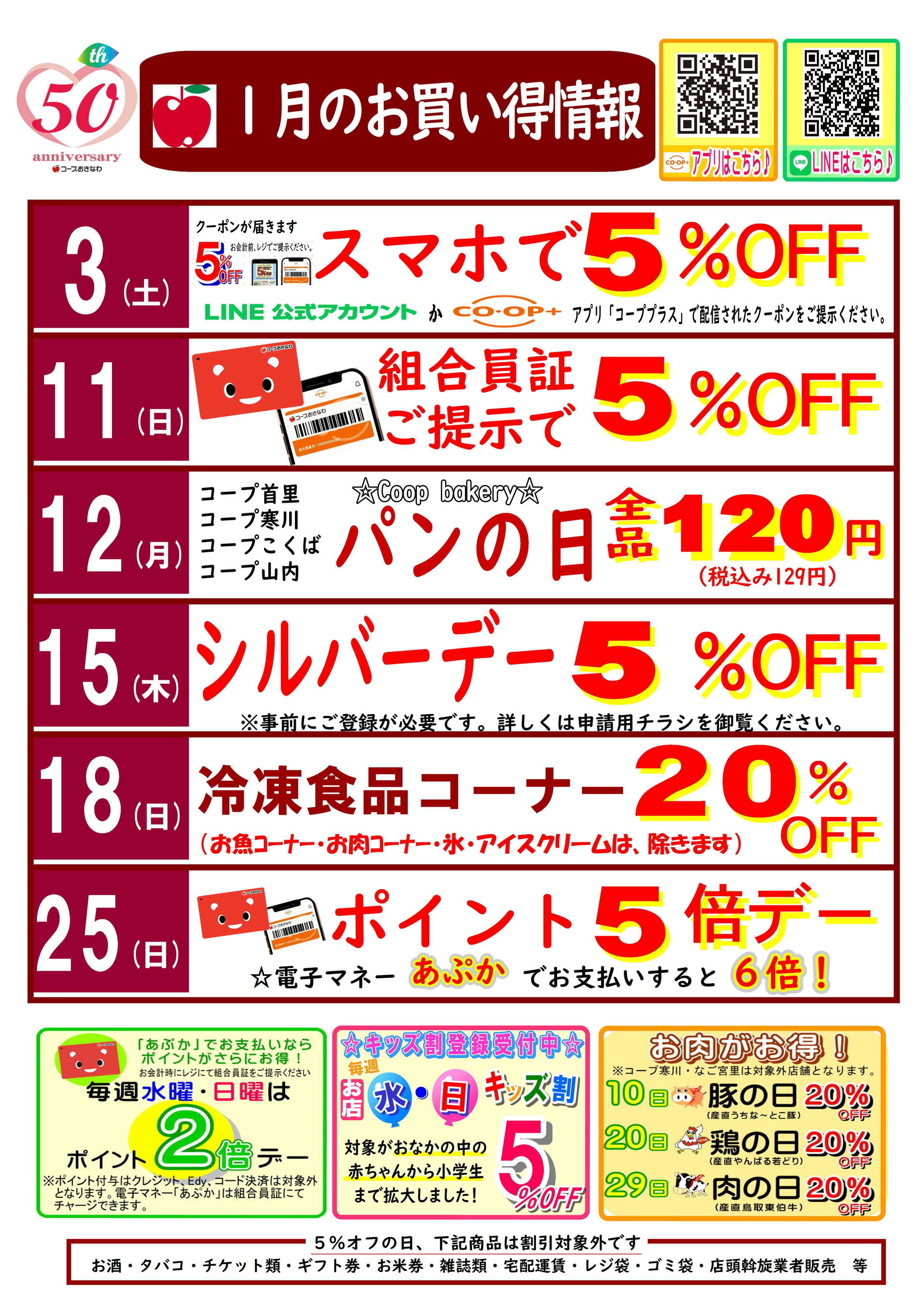 コープおきなわ 1月お買い得情報