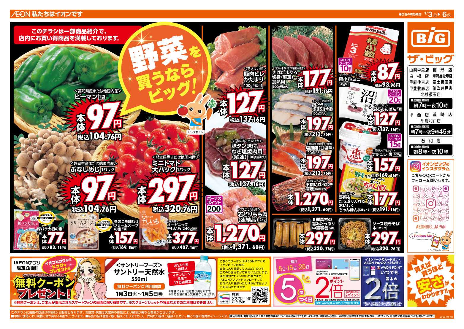 ザ・ビッグ 週末のお買い物はザ・ビッグで！