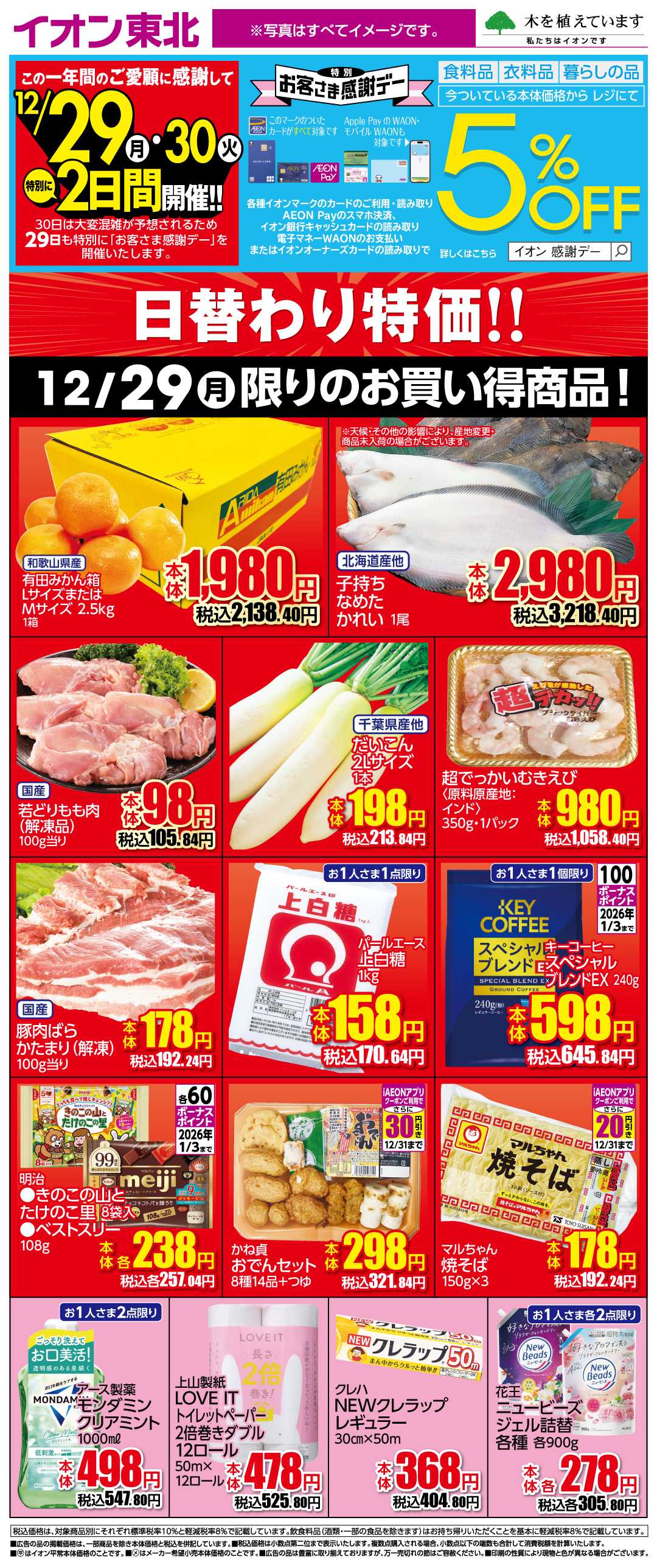 イオン 12月29日日替わり