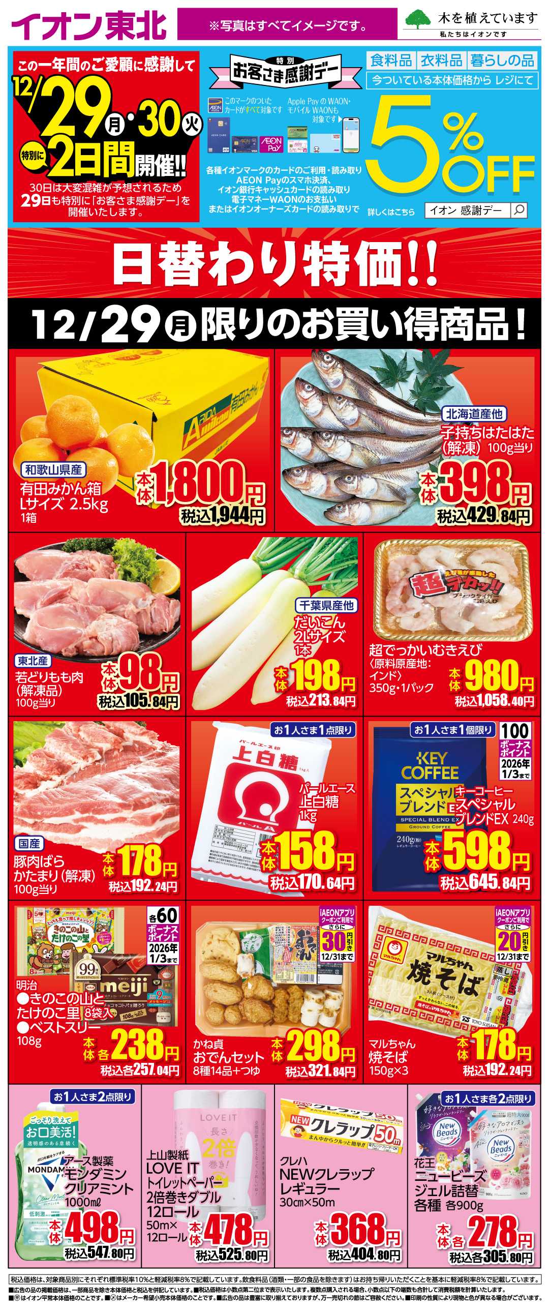 イオン 12月29日日替わり