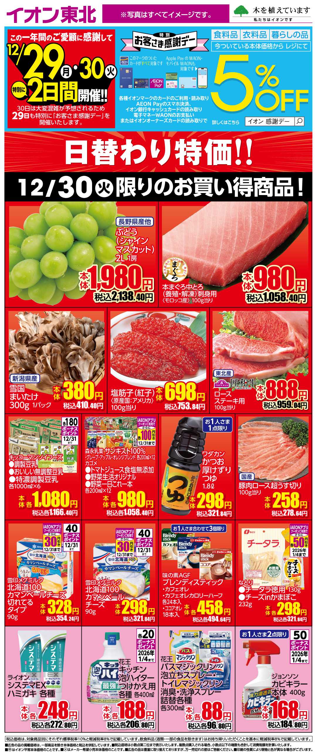 イオン 12月30日日替わり