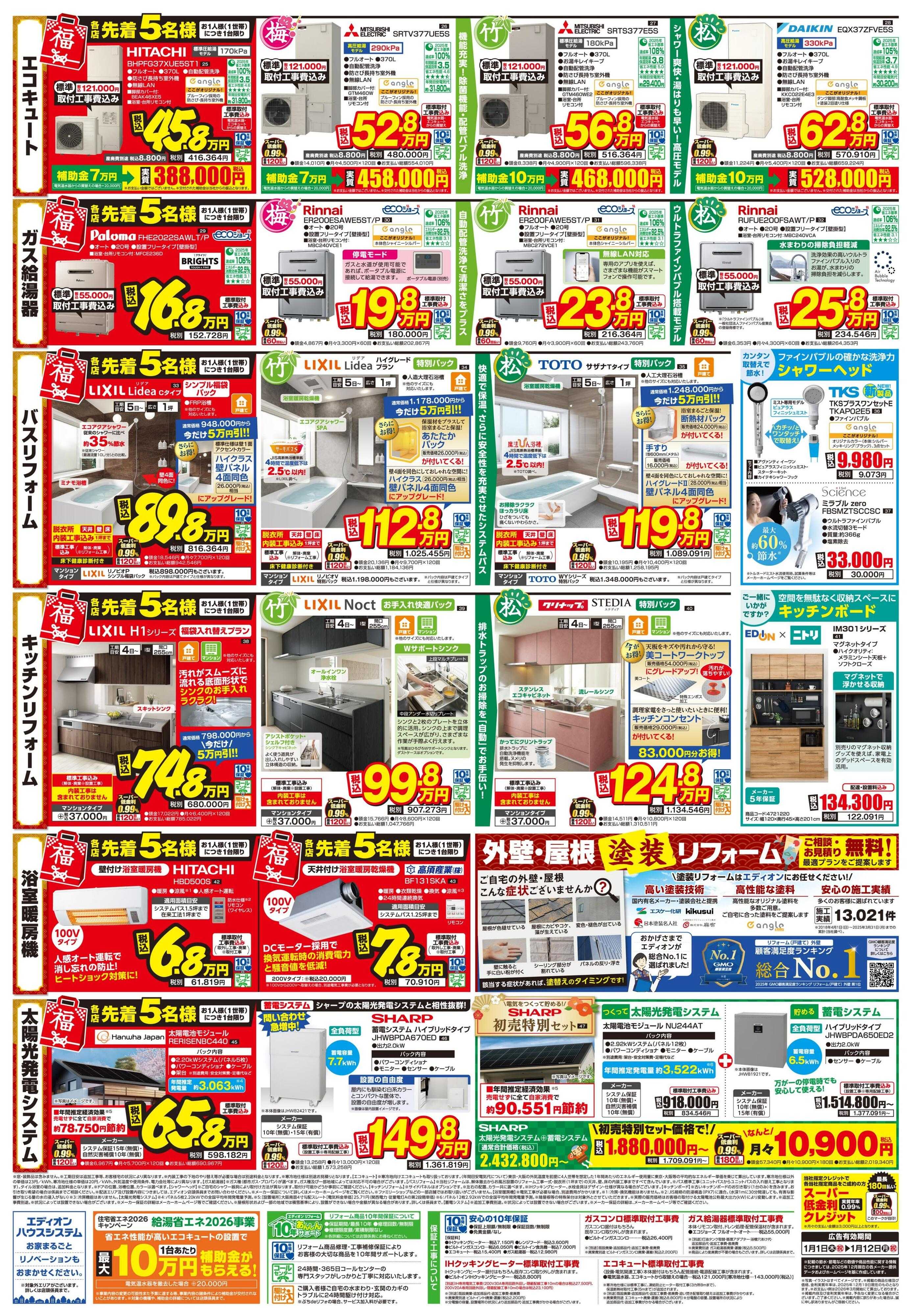 EDION 初売り　リフォーム福袋