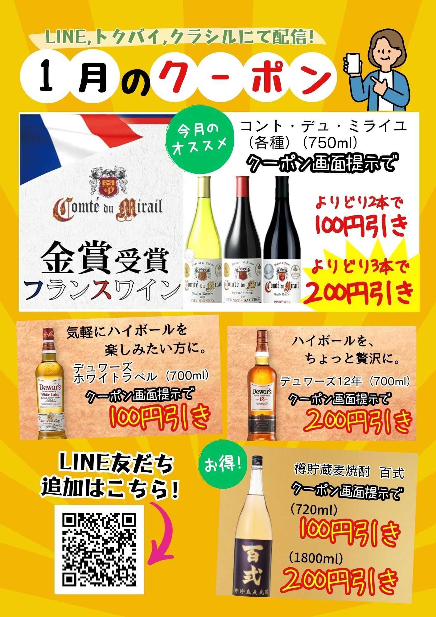 酒アルコ 今月のクーポン