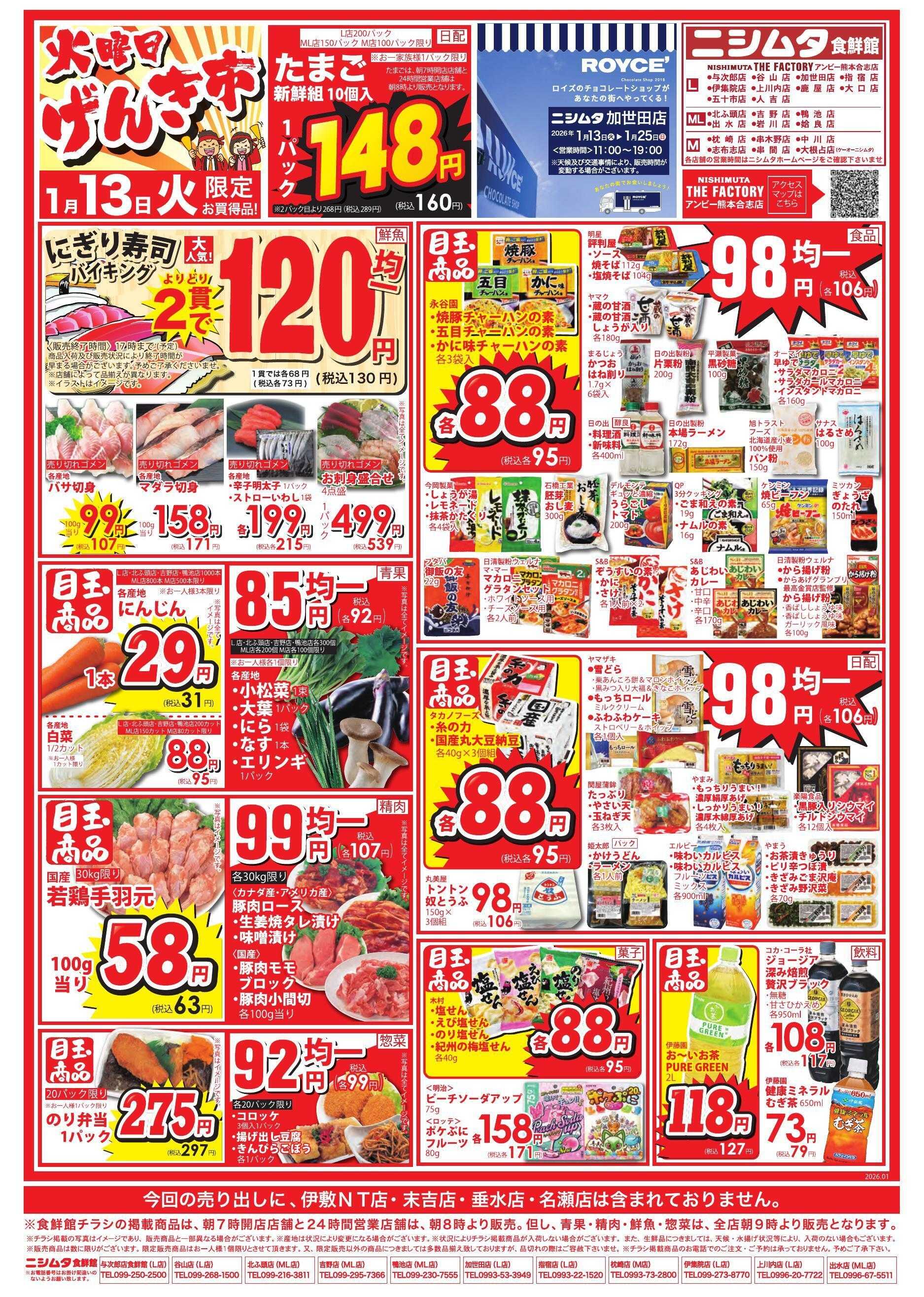 スーパーセンターニシムタ 火曜げんき市