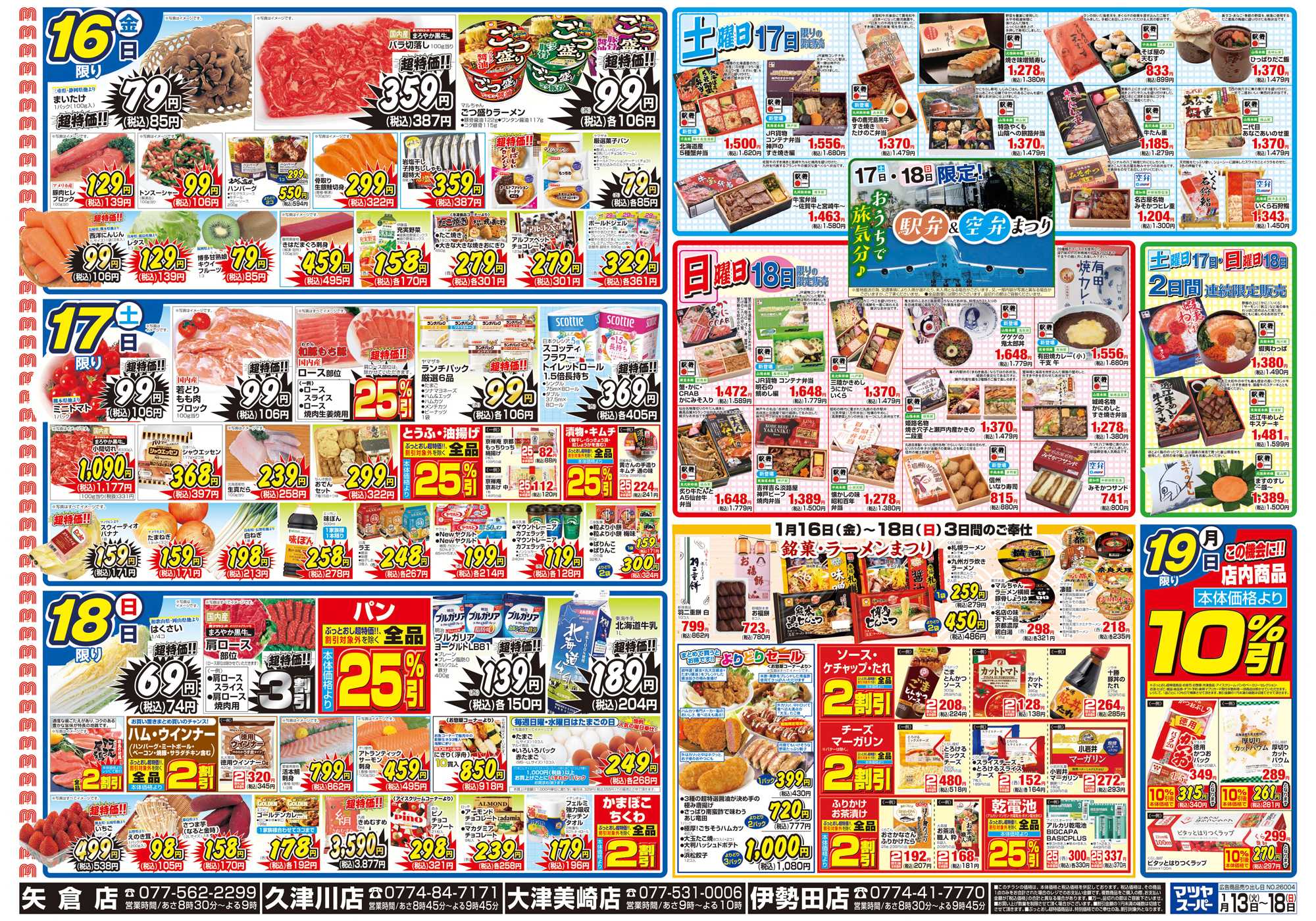 マツヤスーパー 1/13号 裏 均一市