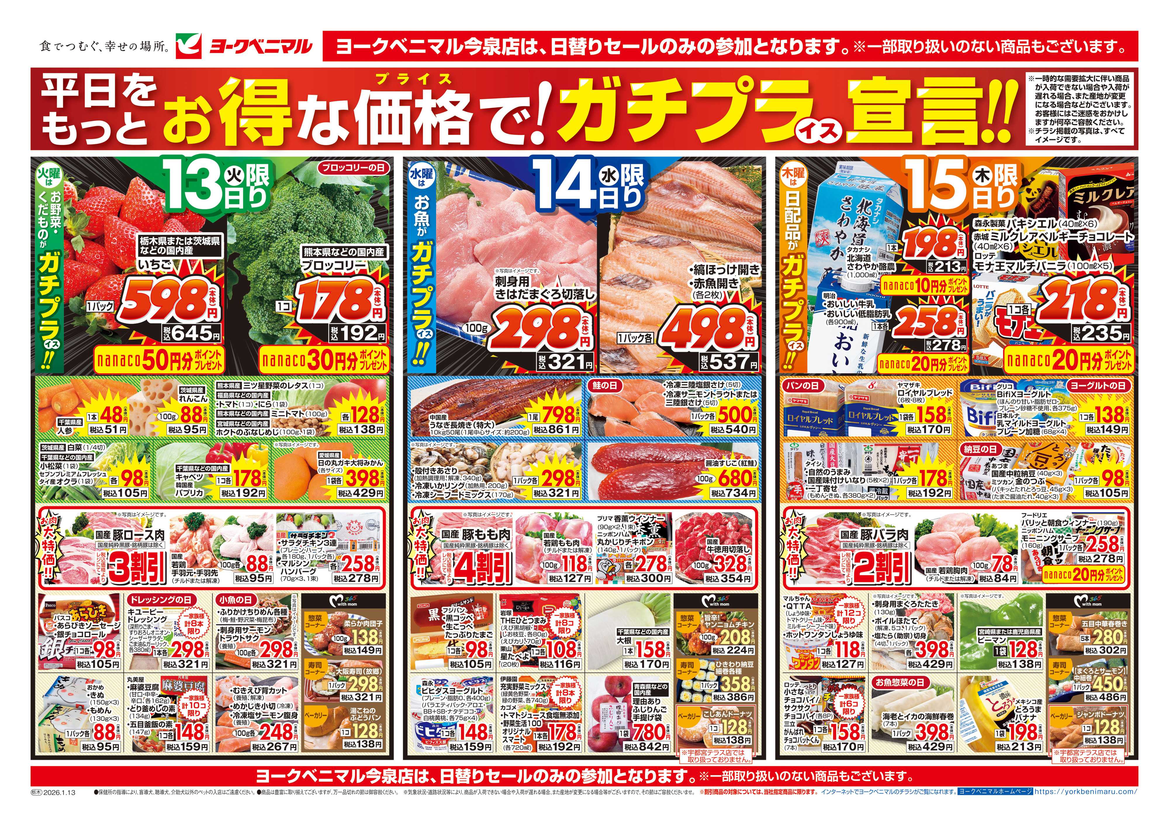 ヨークベニマル 1/13号チラシ