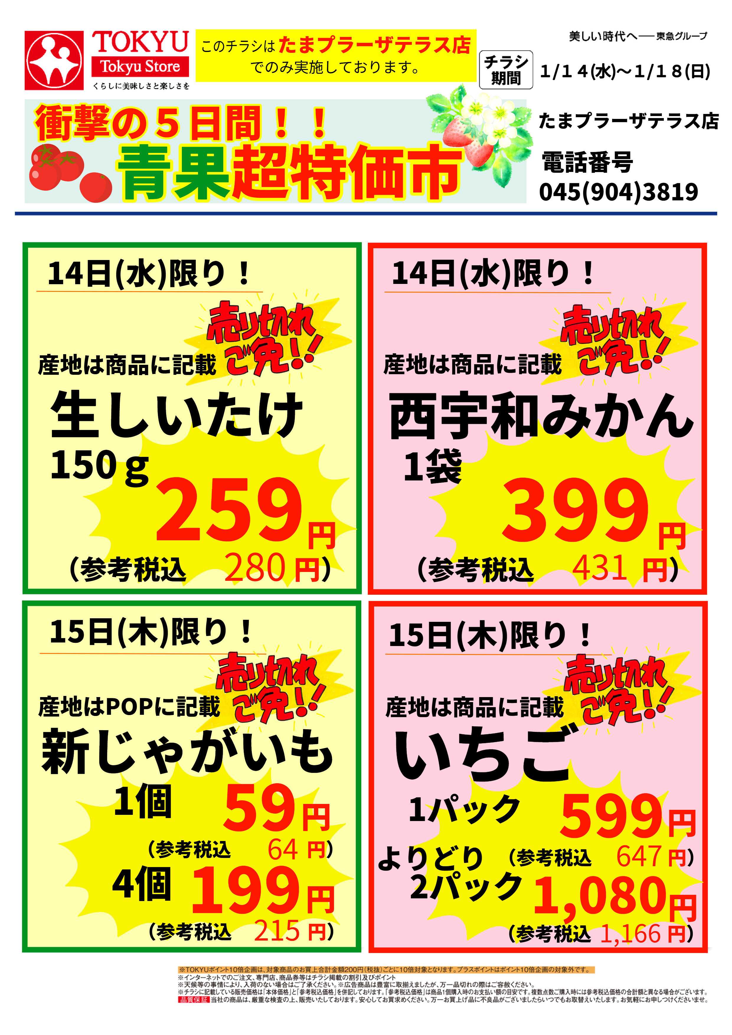 東急ストア 1月14日東急ストアチラシ配信用