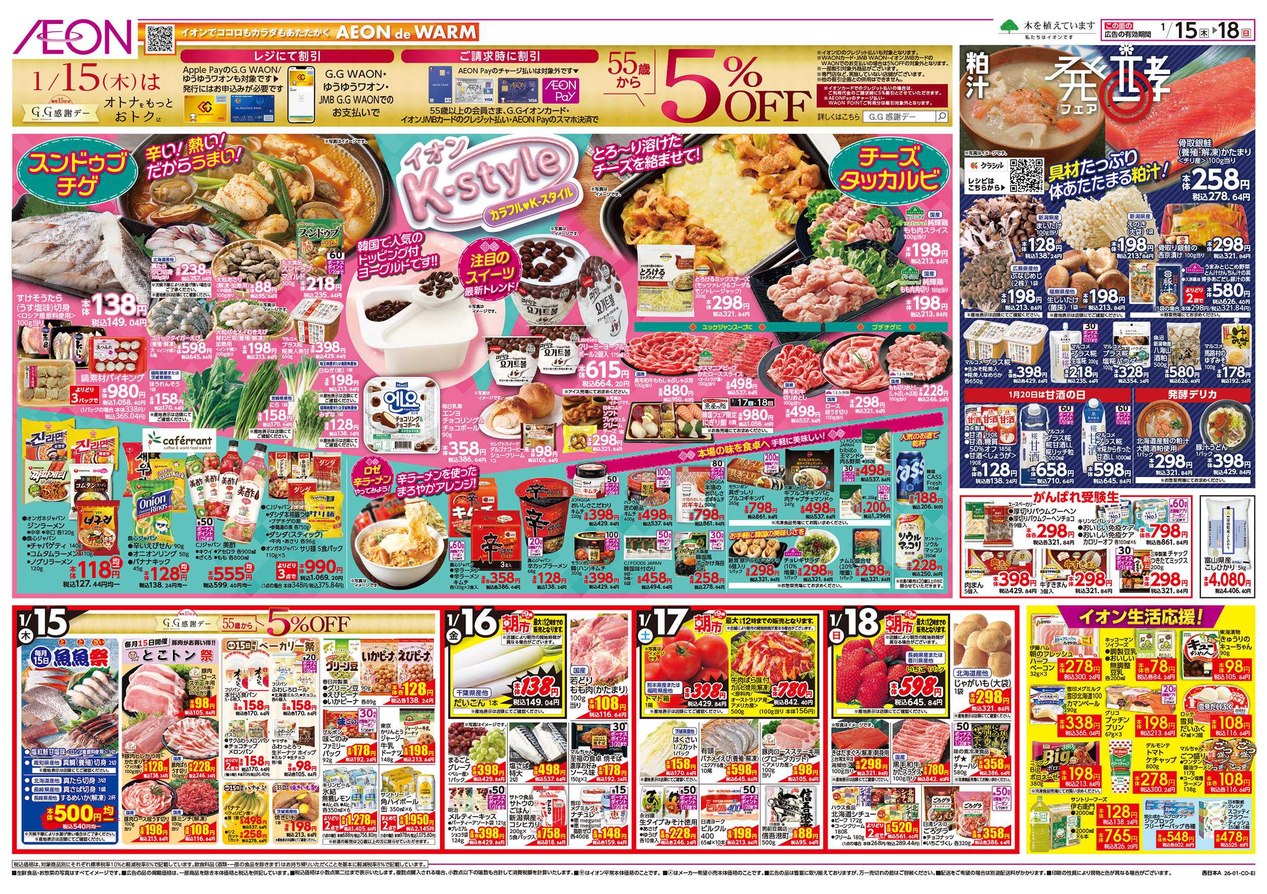 イオンスタイル 第47週　1/15号　韓国フェア