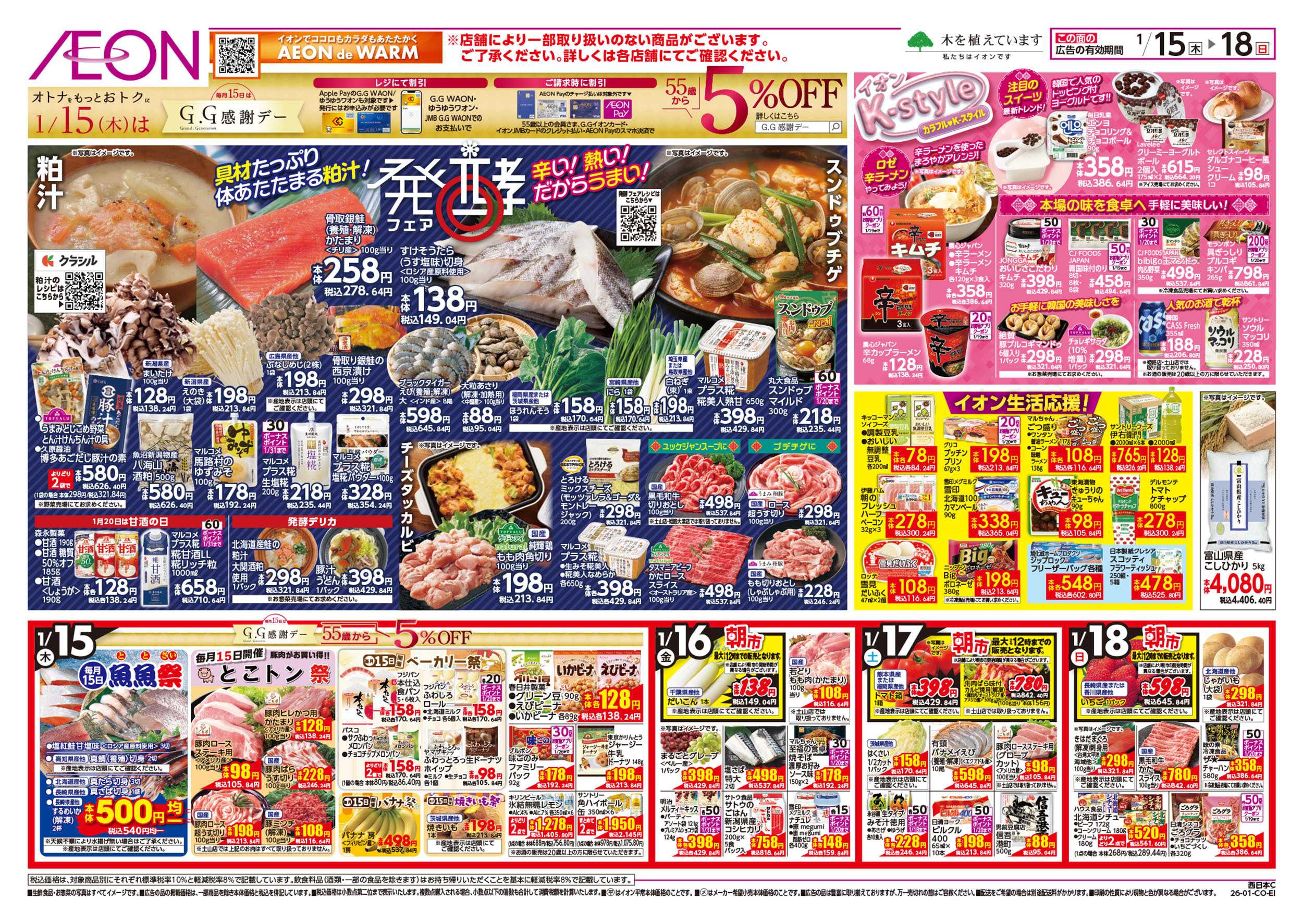 イオンスタイル 第47週　1/15号　韓国フェア