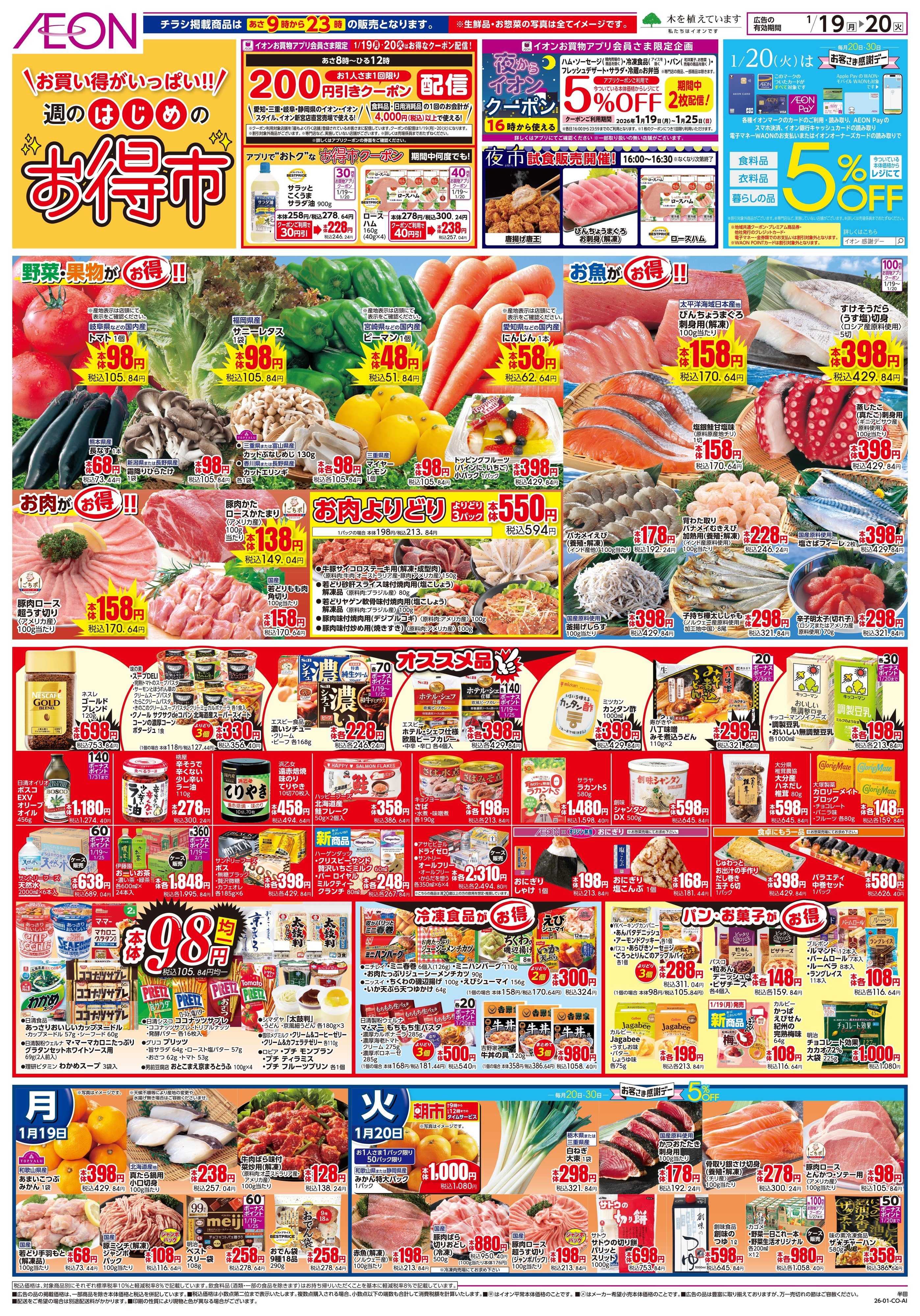 イオン 1/19〜1/20