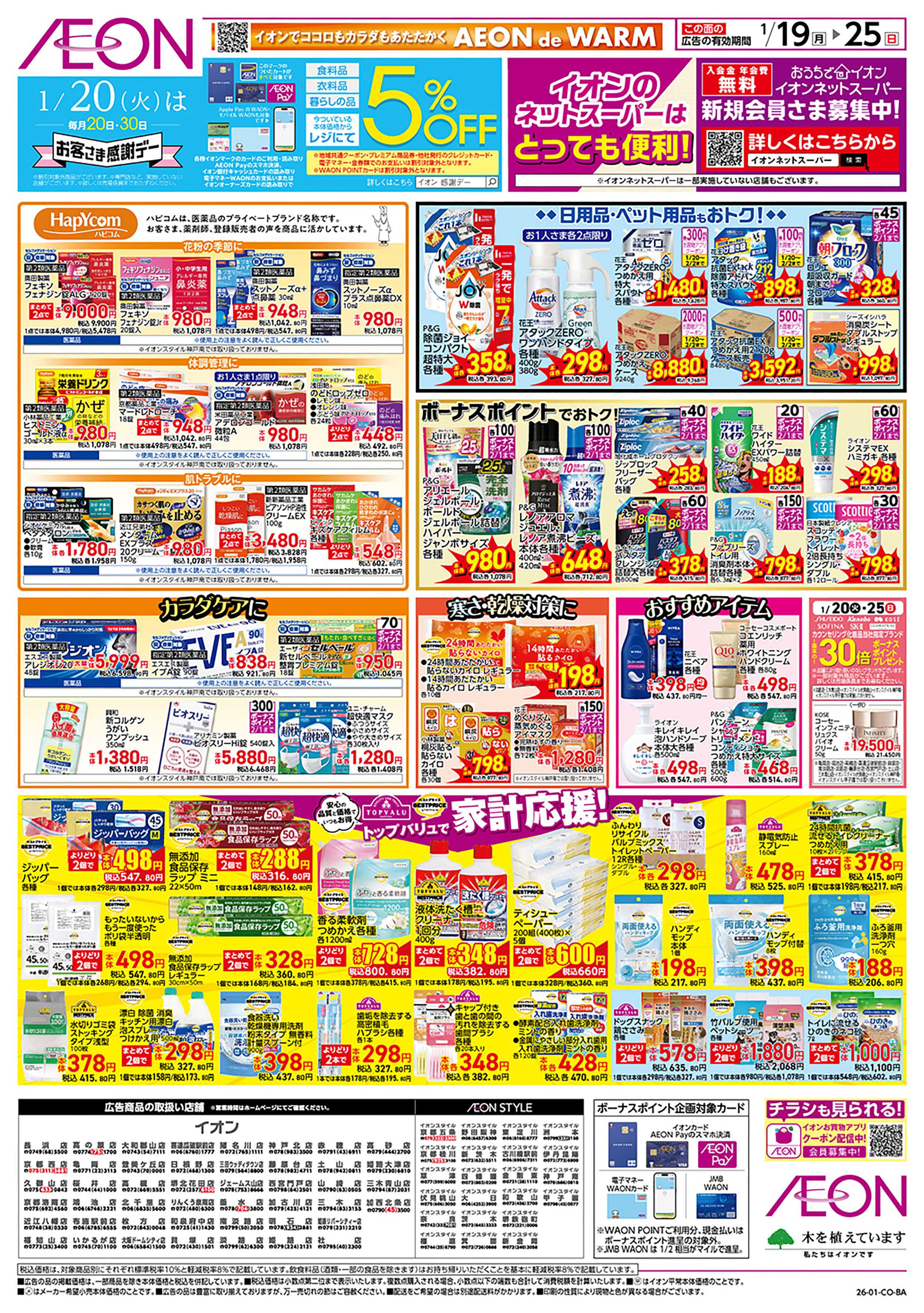 イオン 第48週　1/19号　お得市　HBC強化週