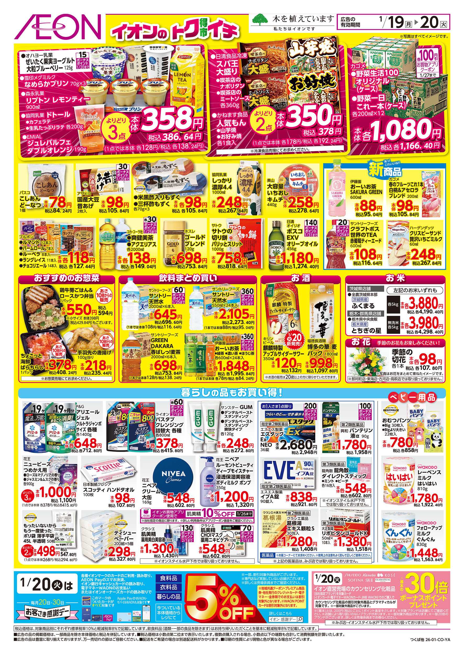 イオン 1/19号　イオンのトクイチ：裏面