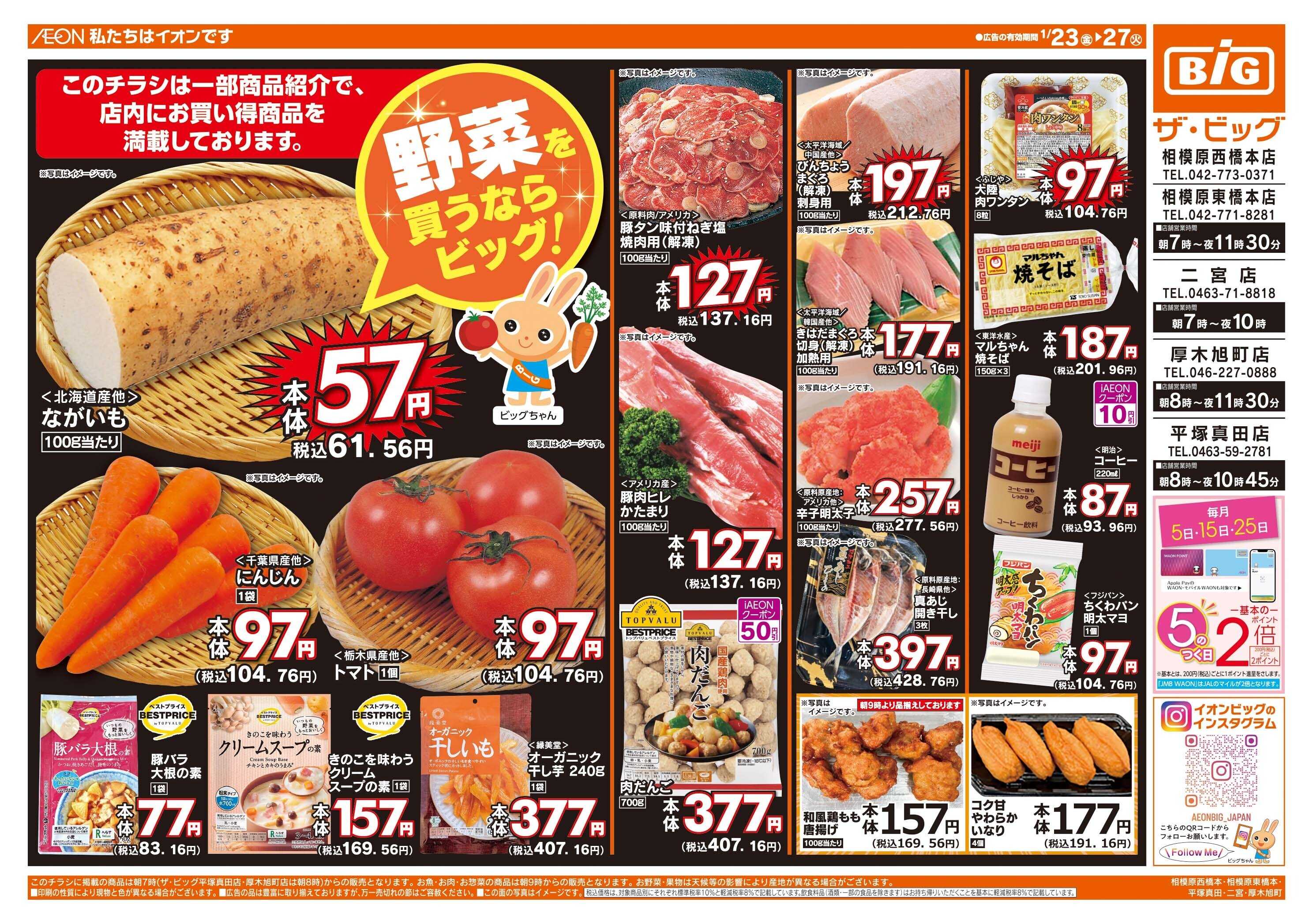 ザ・ビッグ 1/25（日）まで生活応援セール開催！